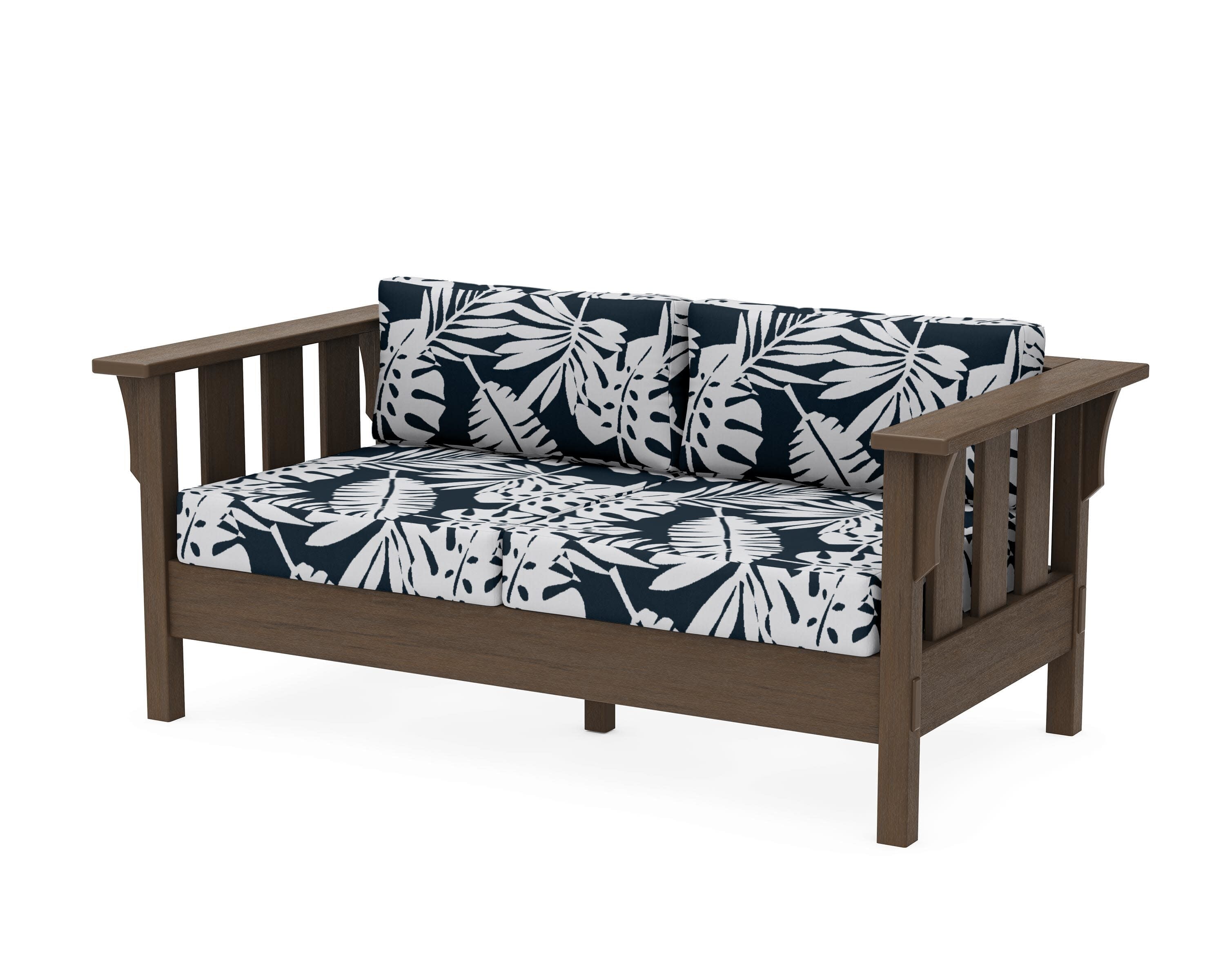 Acadia Deep Seating Loveseat in Kona / Leaf Marine Indigo