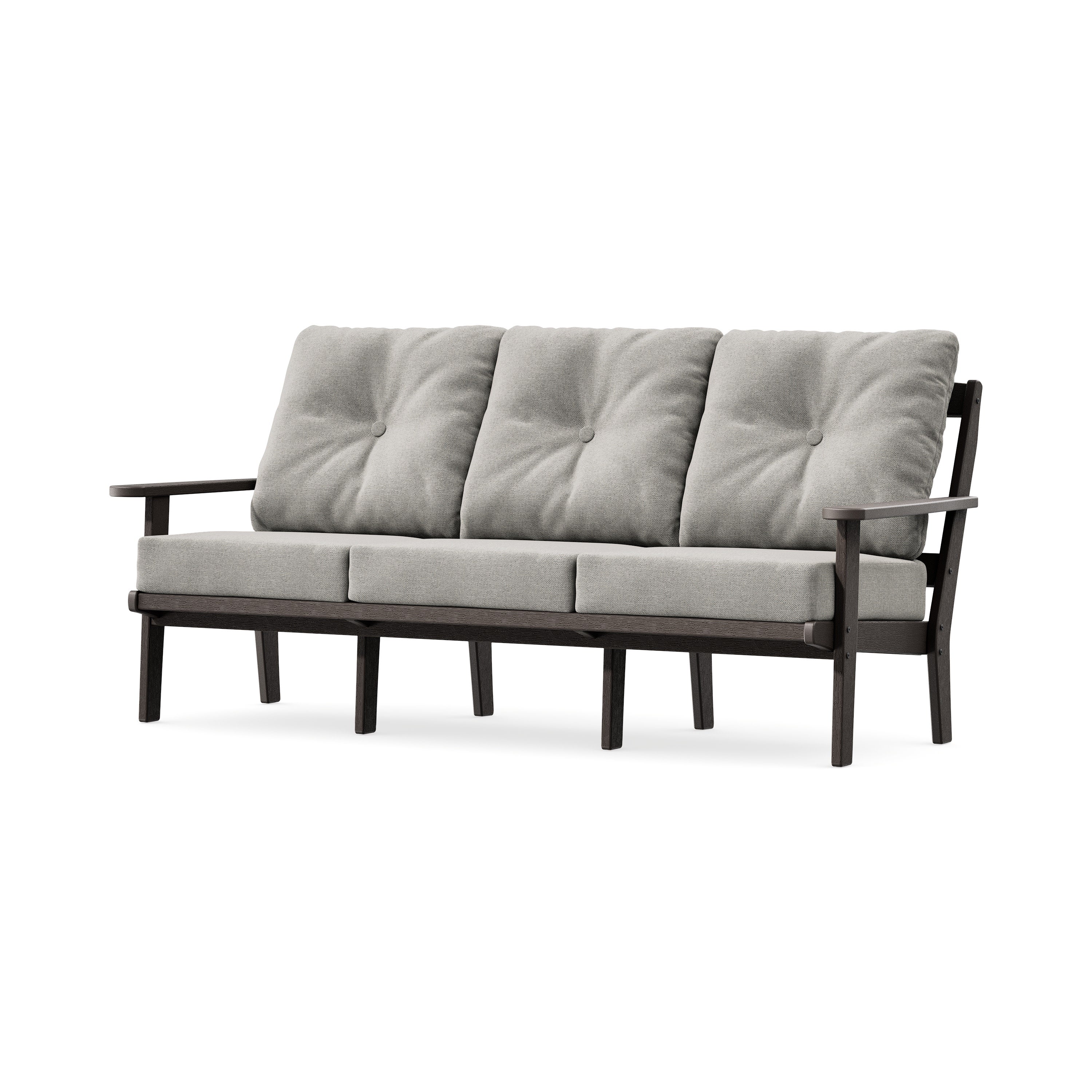 Mission Deep Seating Sofa in Vintage Coffee / Weathered Tweed