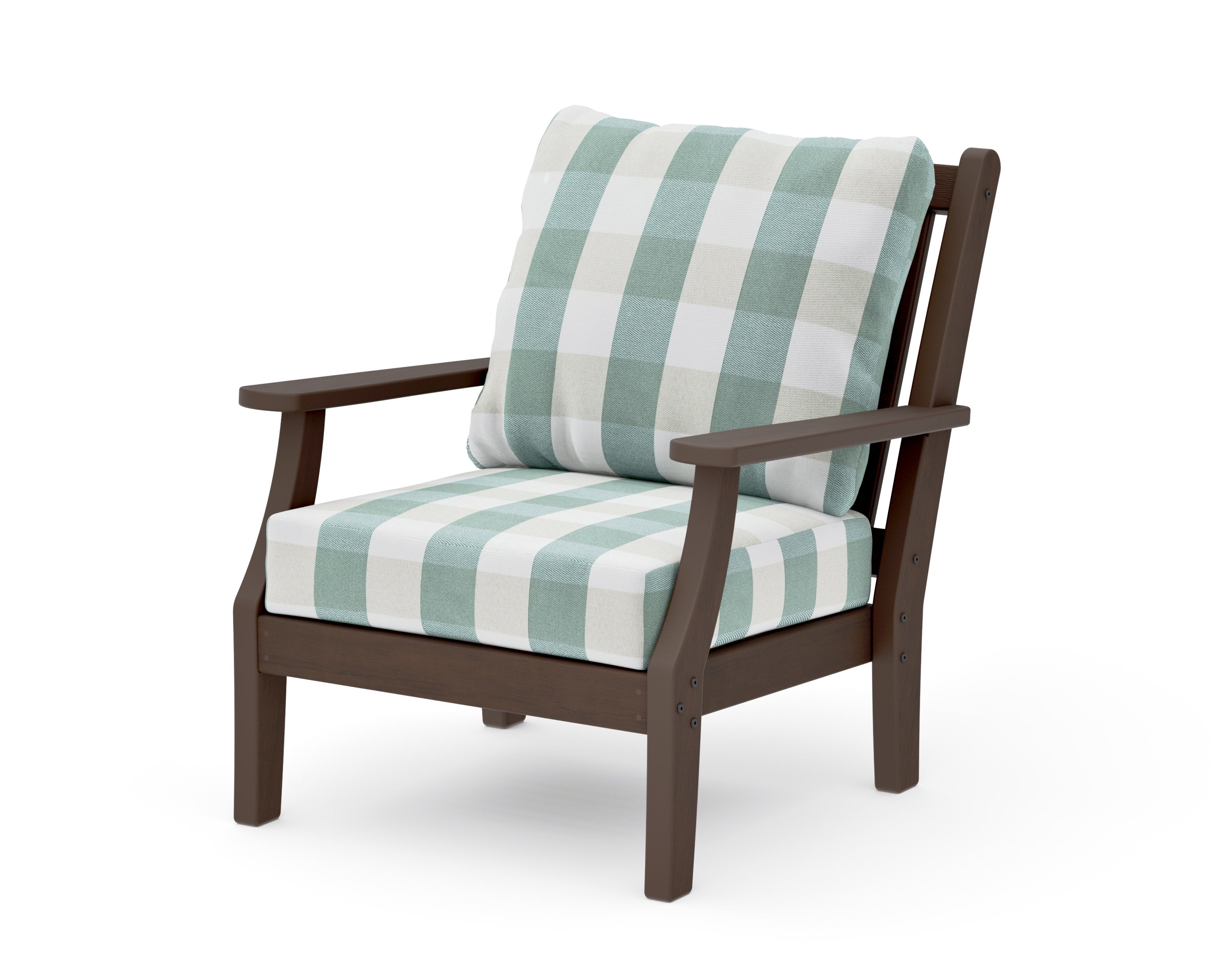 Wovendale Deep Seating Chair in Kona / Buffalo Plaid Glacier Spa