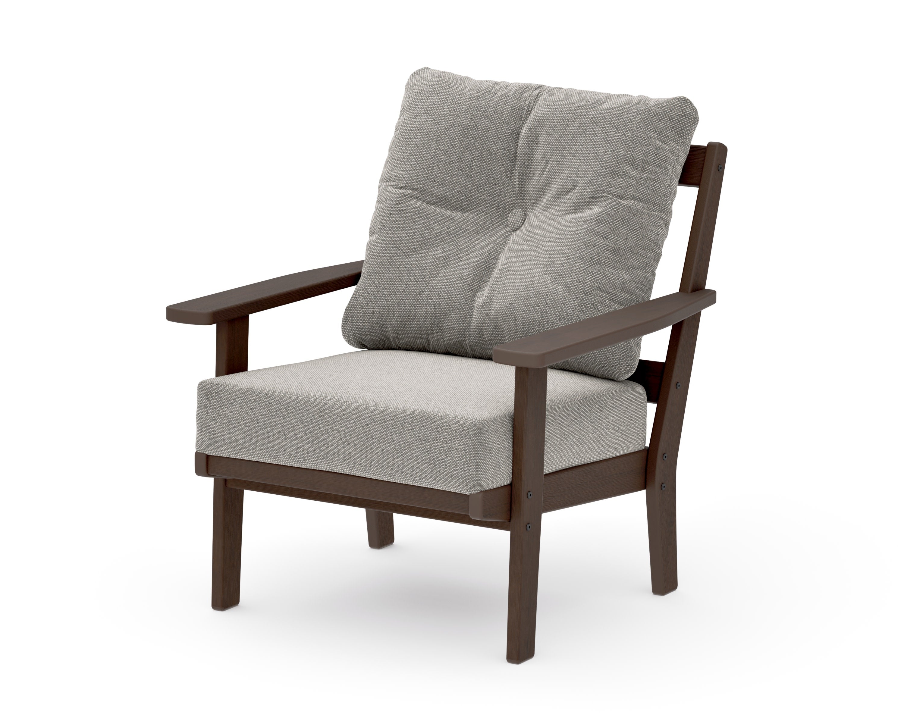Oxford Deep Seating Chair in Kona / Weathered Tweed