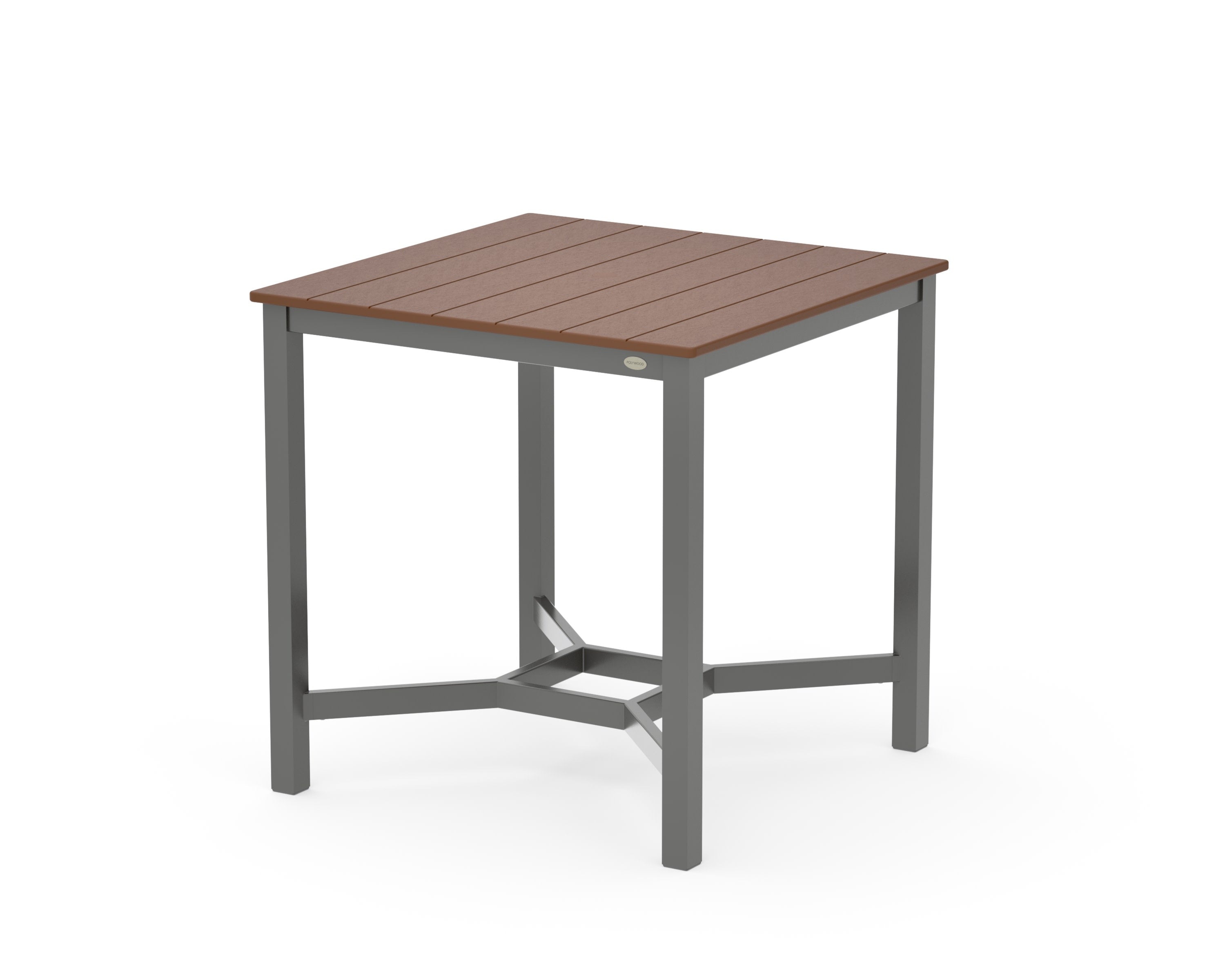 Main Street 36 x 36 Counter Table in Charcoal / Teak