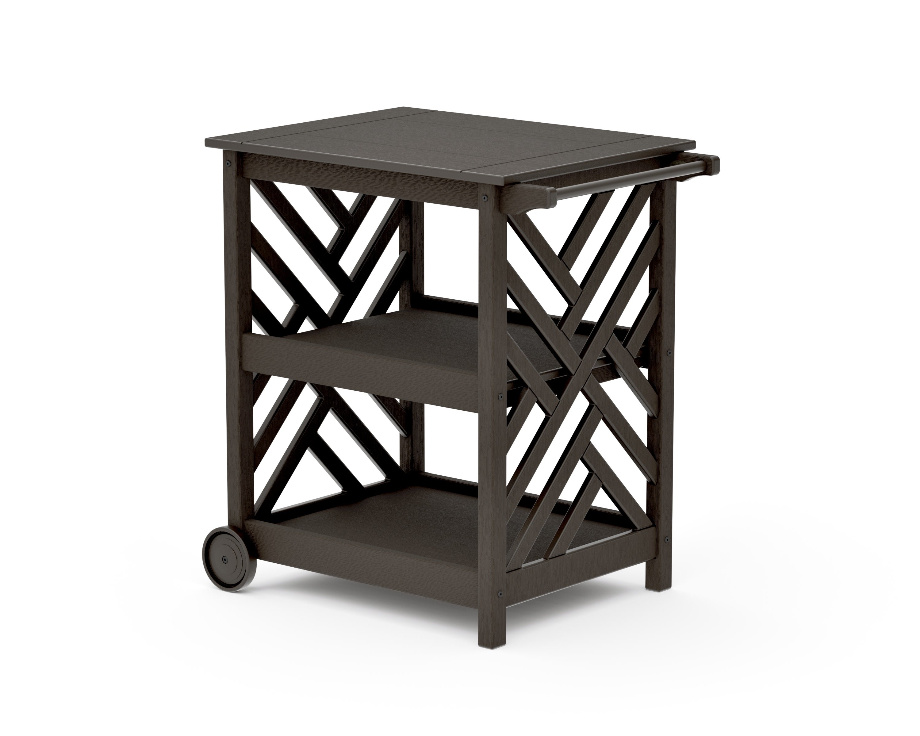 Chippendale Bar Cart in Vintage Coffee