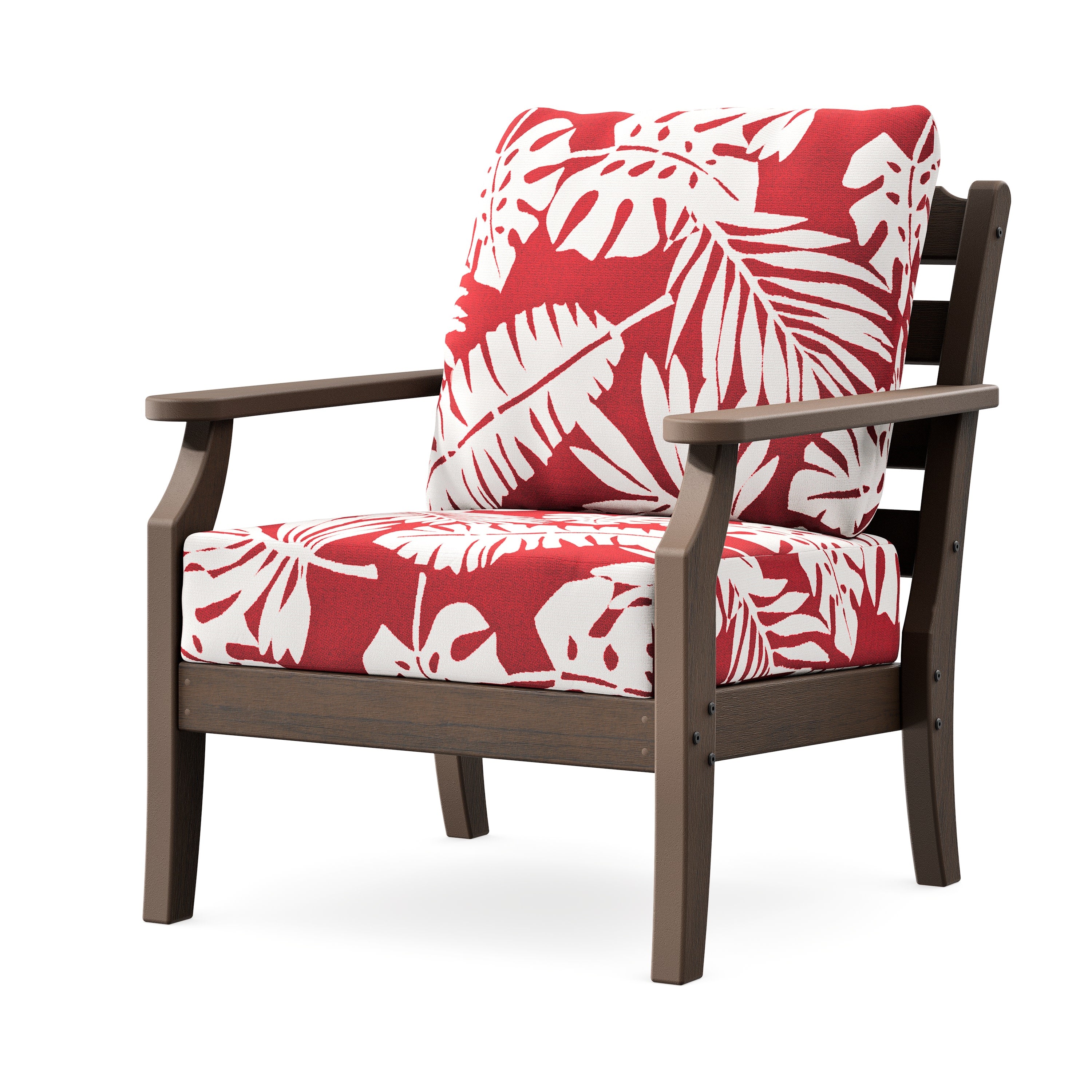 Savannah Deep Seating Chair in Kona / Leaf Crimson