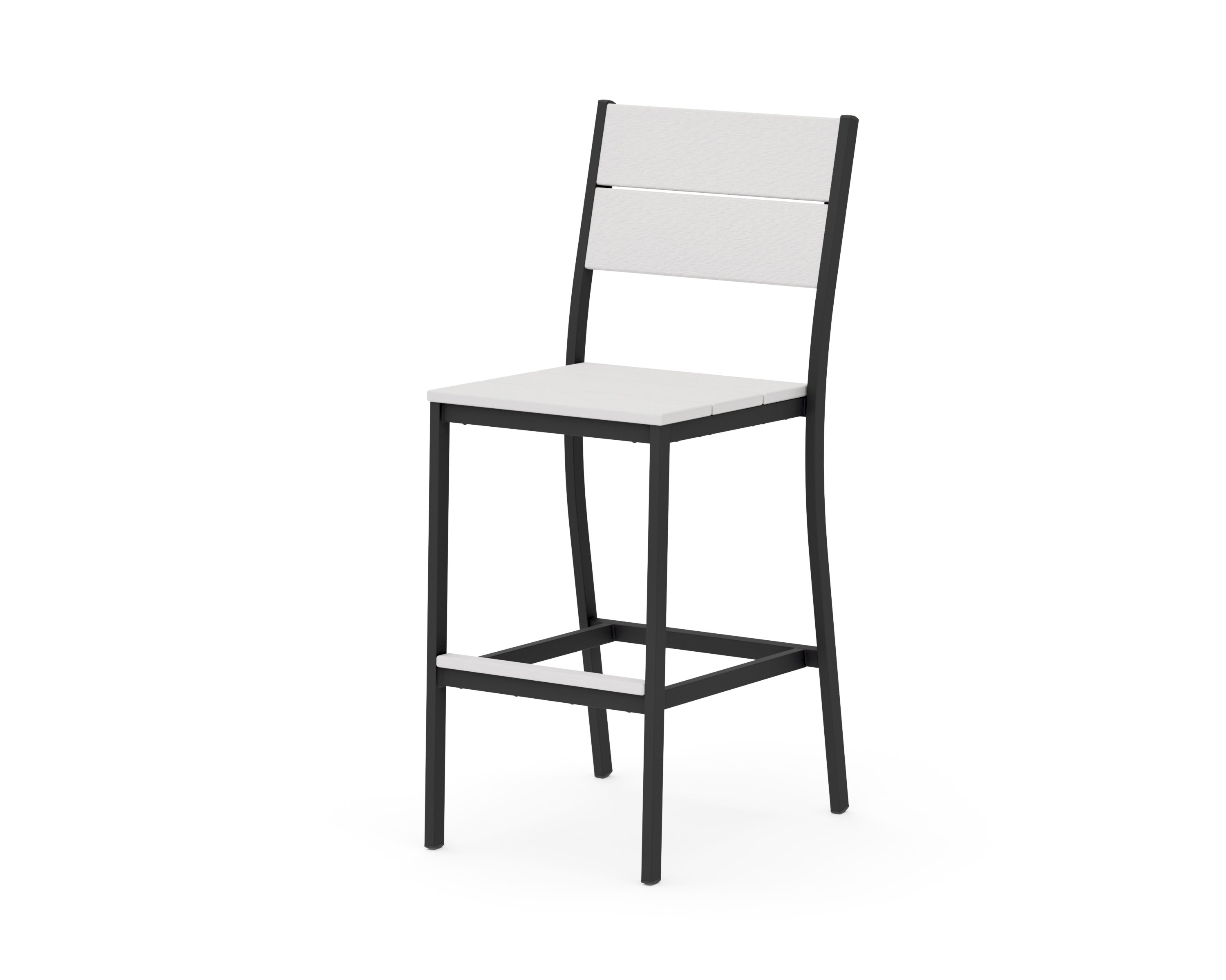 Main Street Bar Side Chair in Black / Vintage White