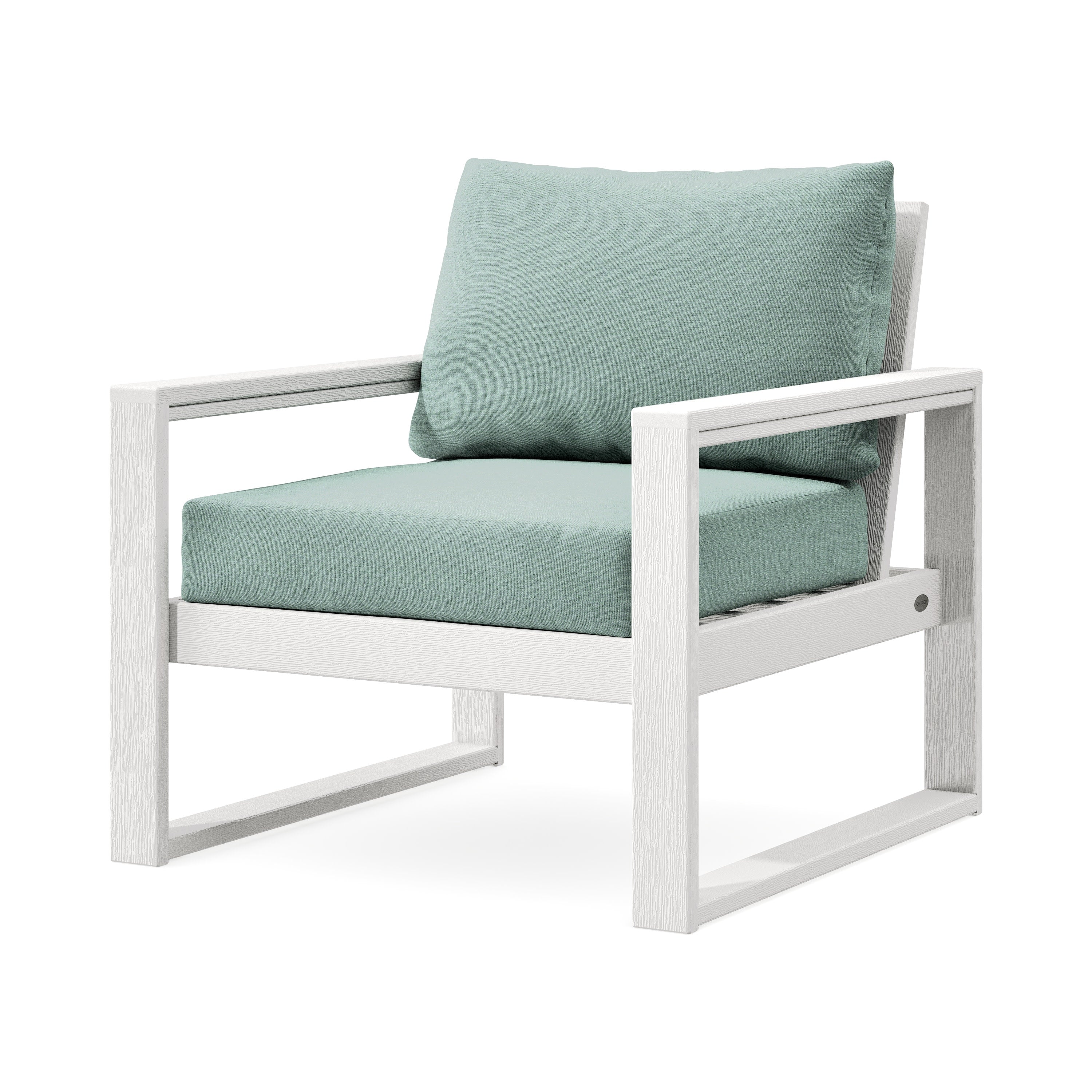EDGE Club Chair in Vintage White / Glacier Spa