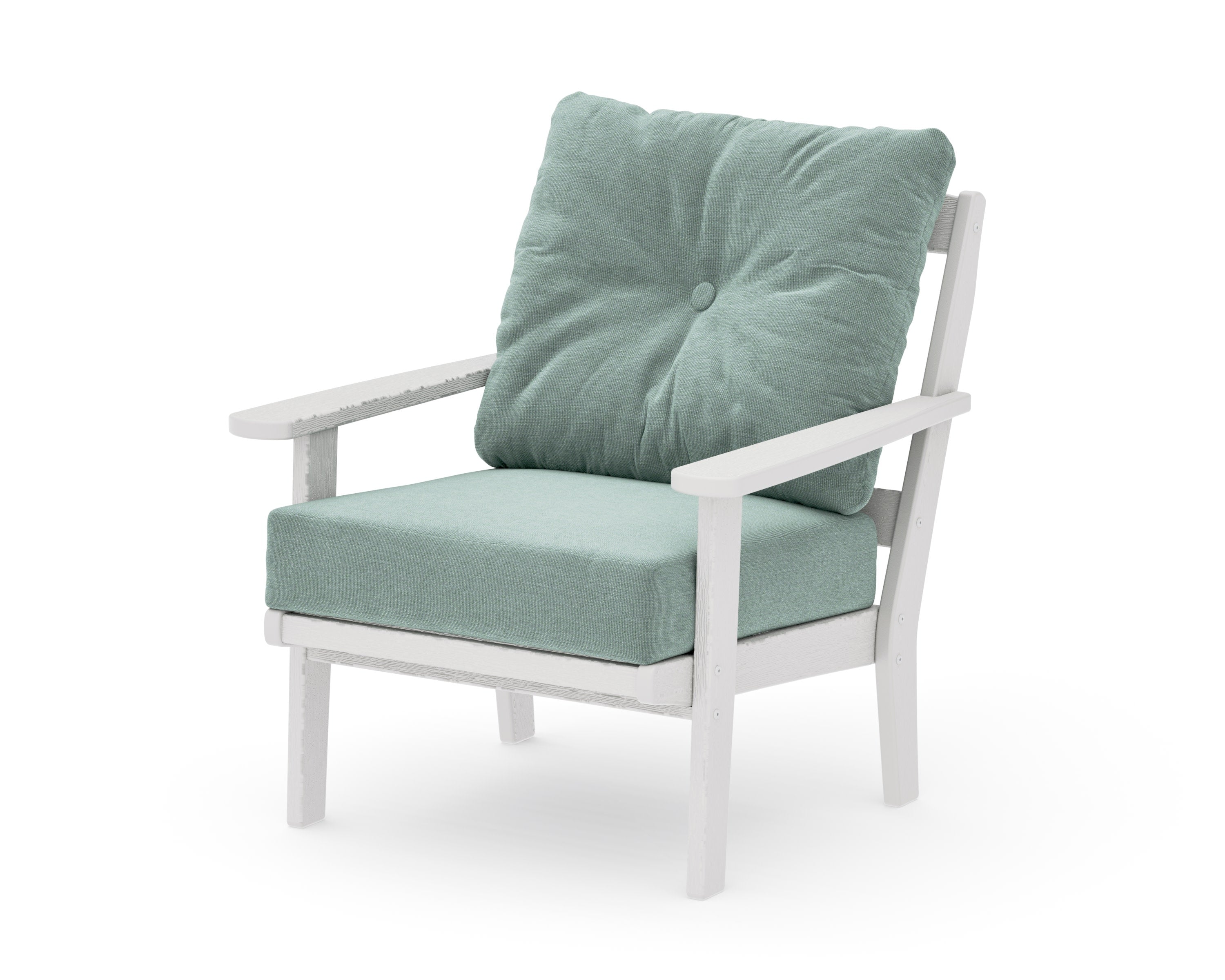 Mission Deep Seating Chair in Vintage White / Glacier Spa