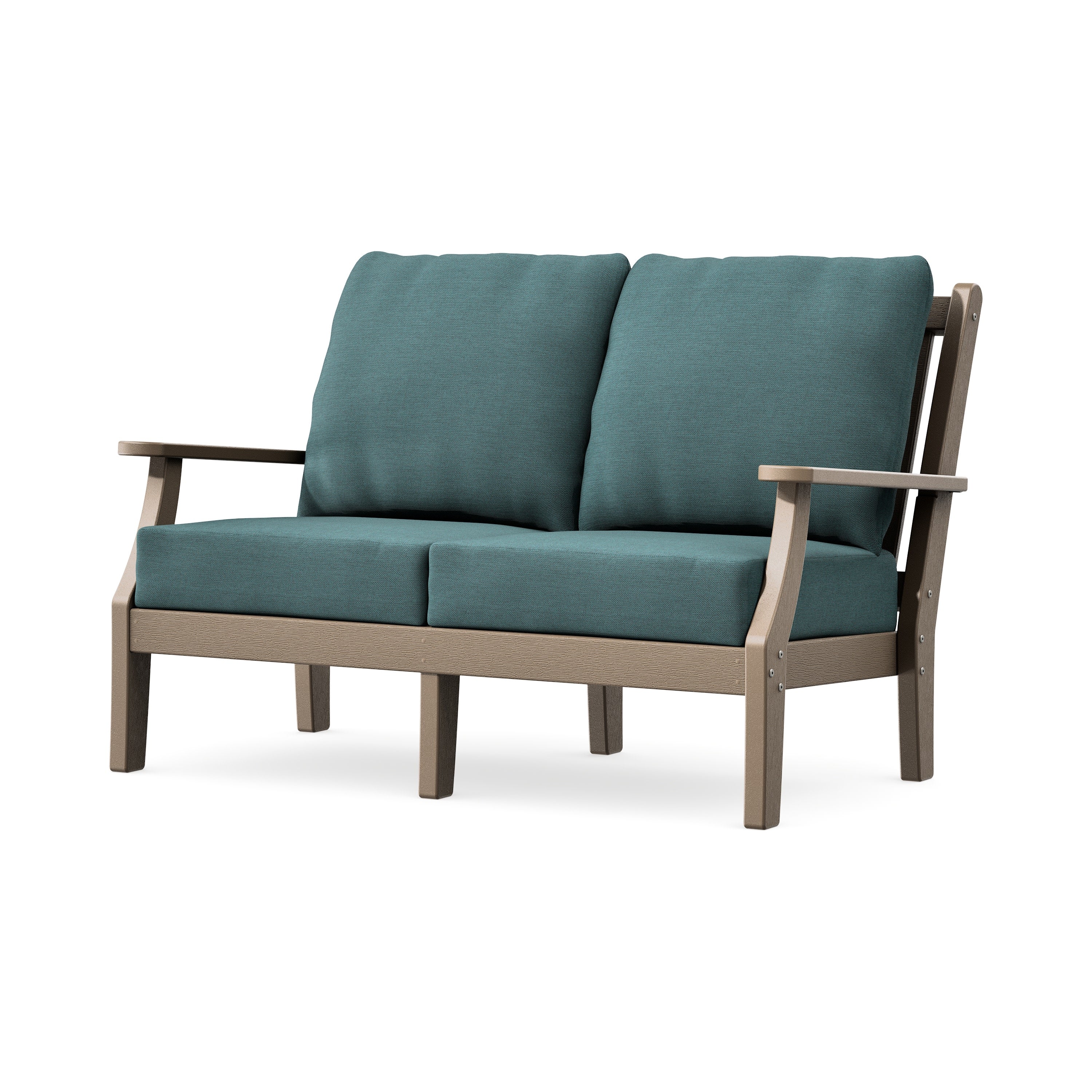 Wovendale Deep Seating Loveseat in Vintage Sahara / Ocean Teal