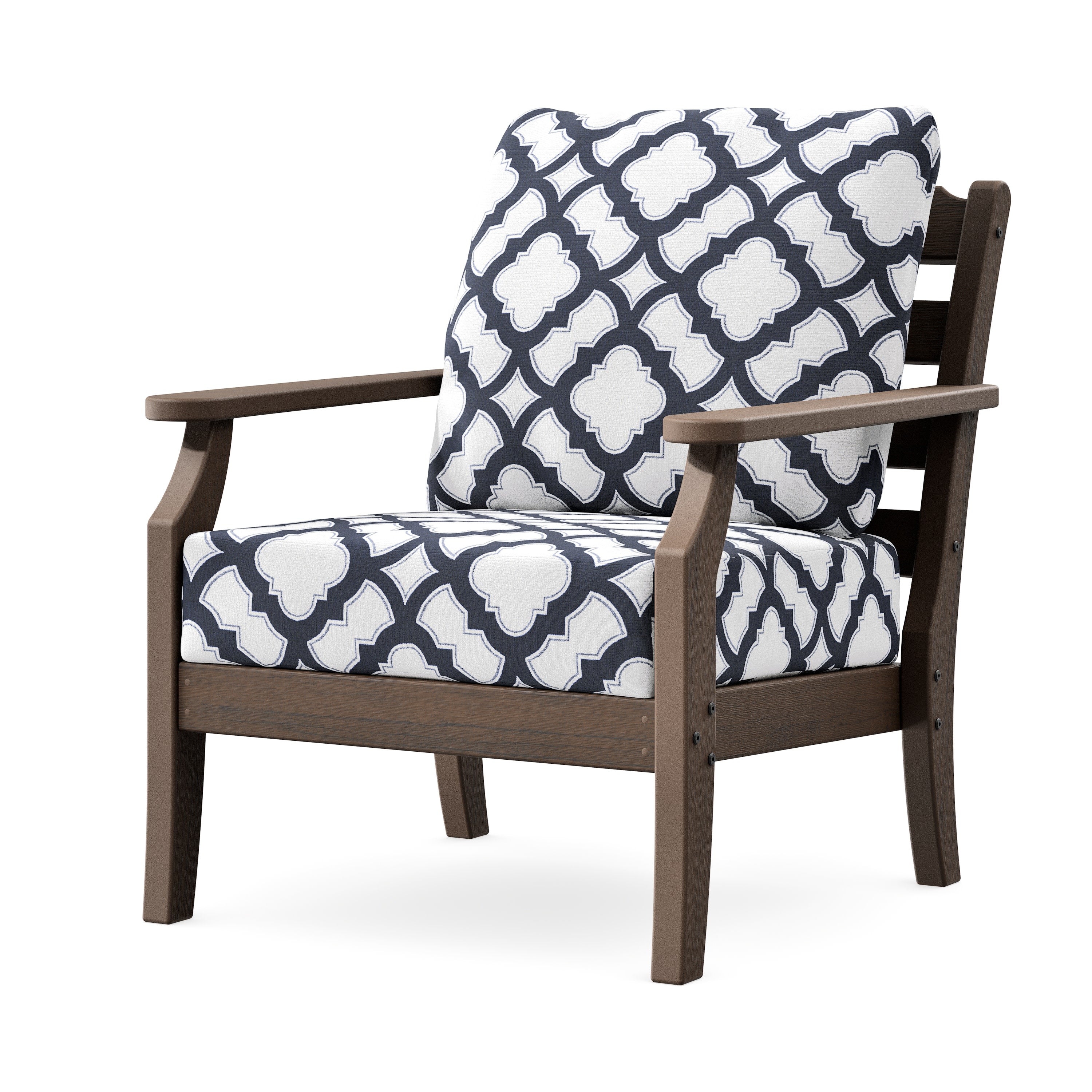 Savannah Deep Seating Chair in Kona / Trellis Navy