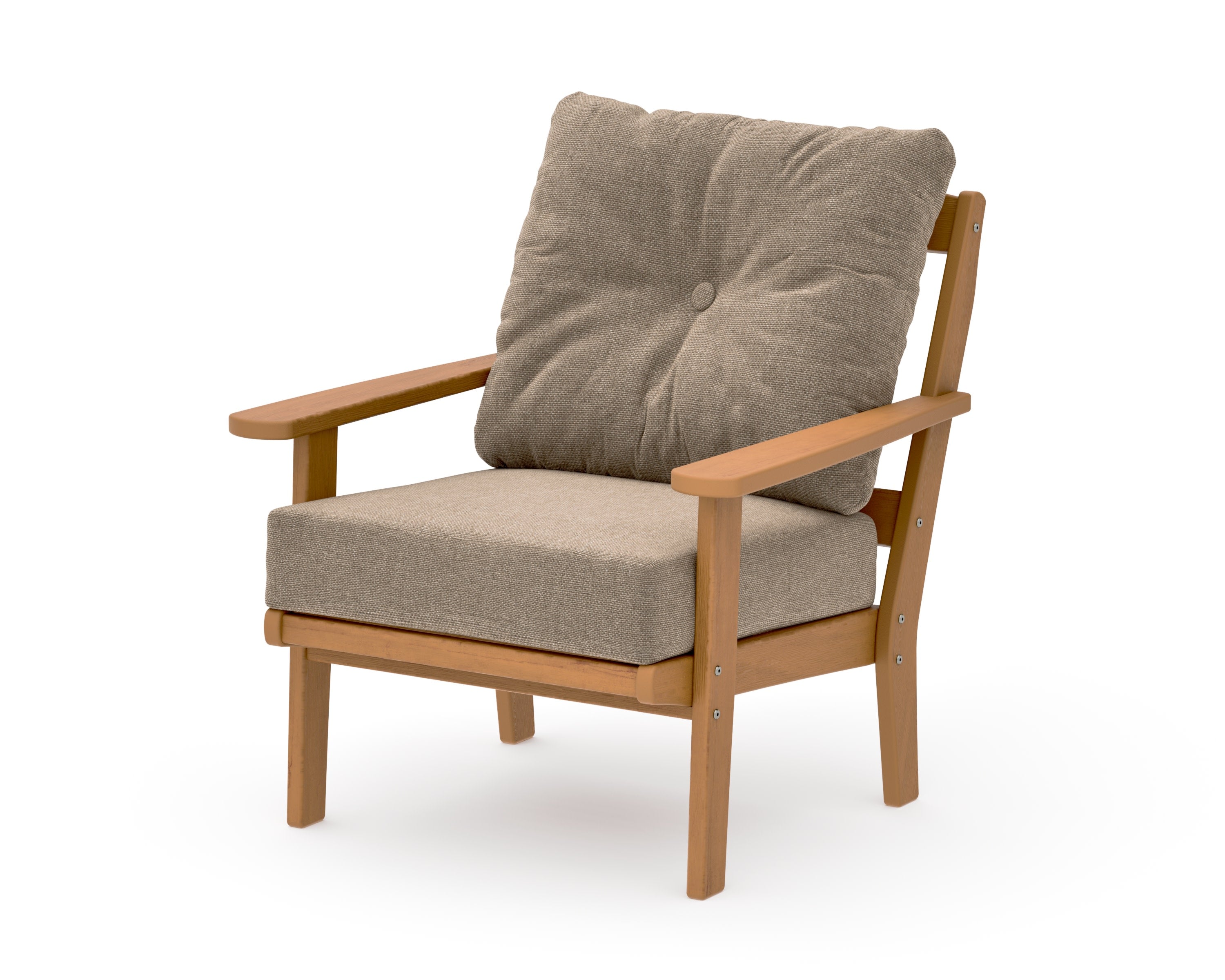 Mission Deep Seating Chair in Natural / Spiced Burlap