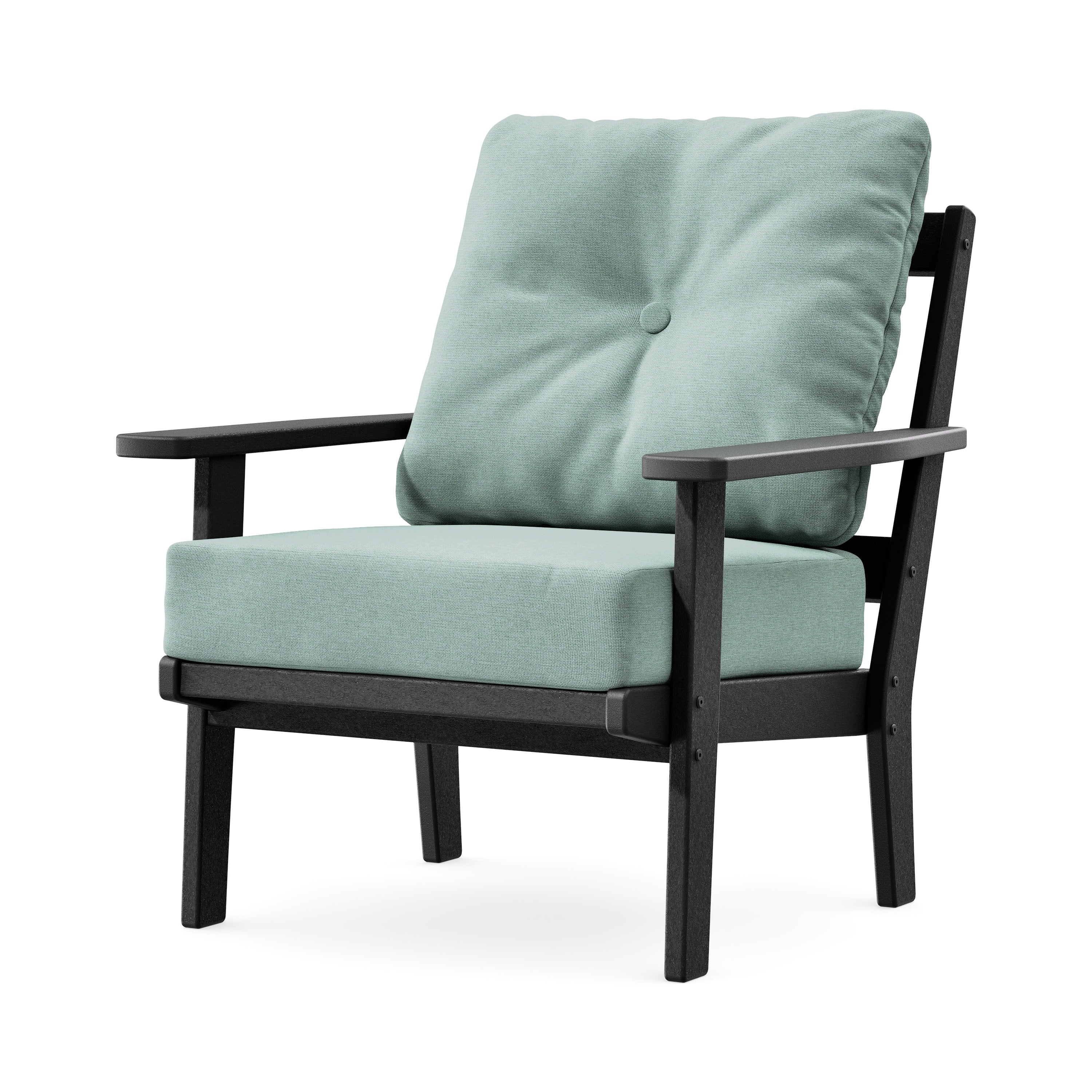 Prairie Deep Seating Chair in Black / Glacier Spa