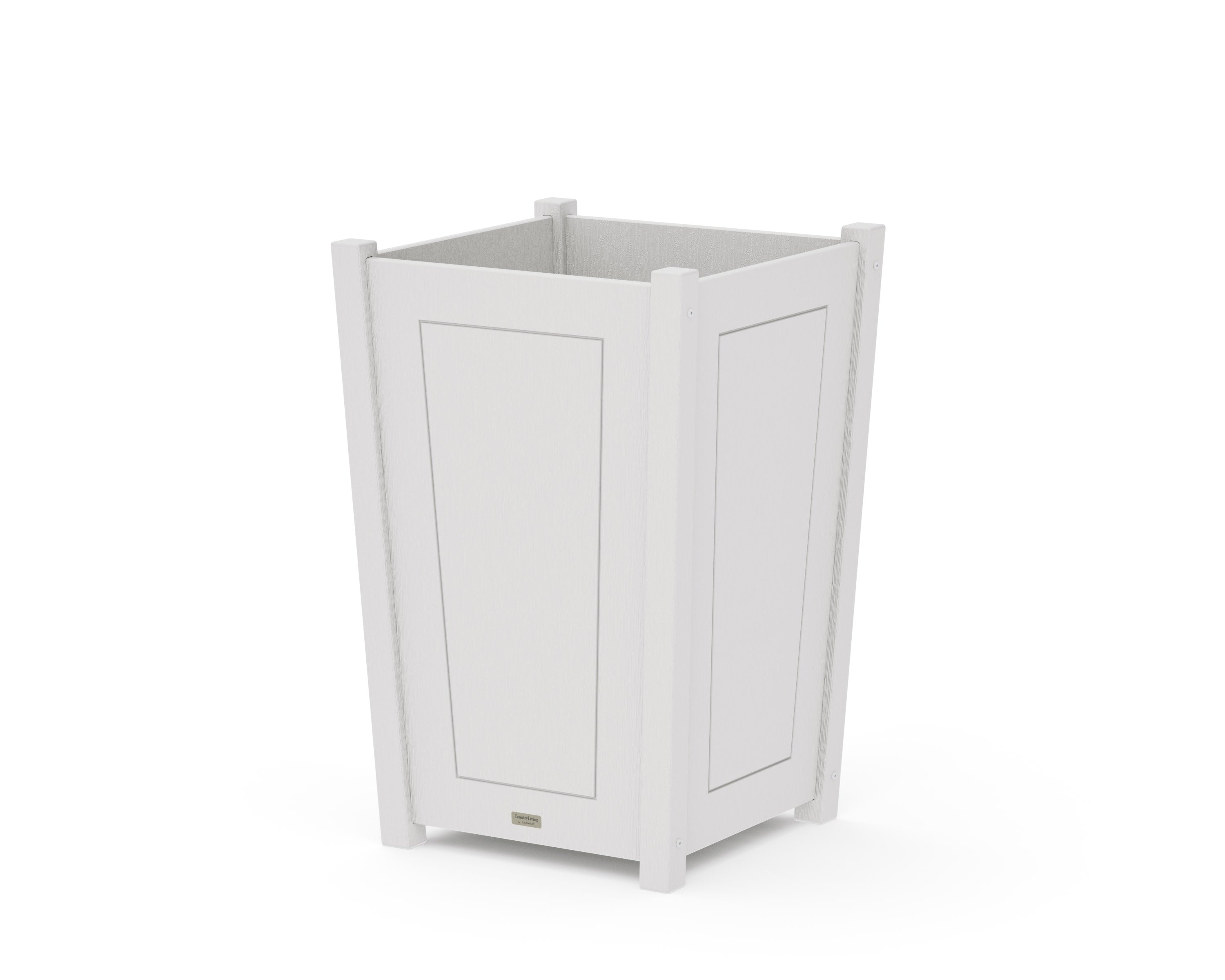 Country Living Large Tapered Square Planter Box in Vintage White