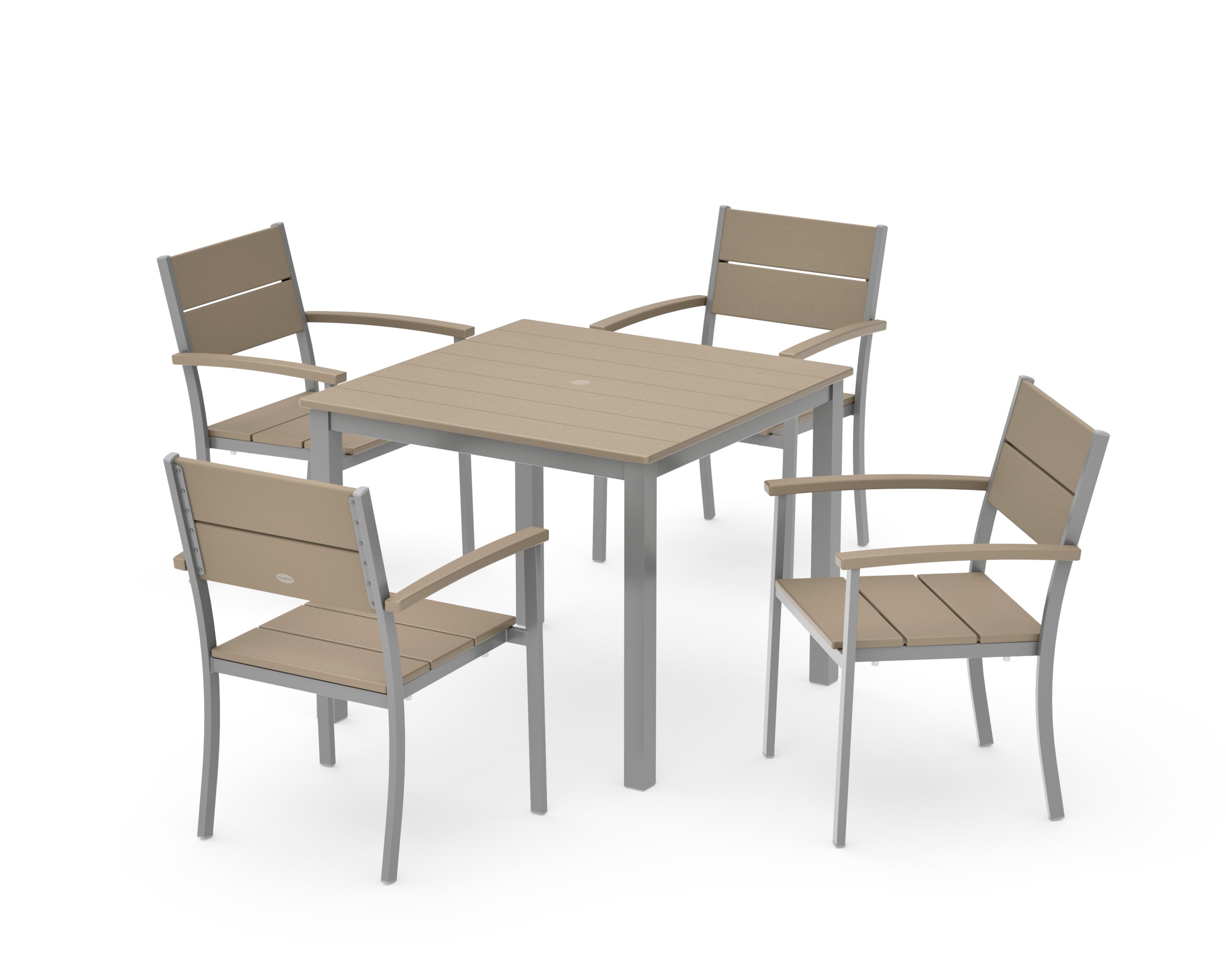 Main Street 5-Piece Dining Set in Silver / Vintage Sahara