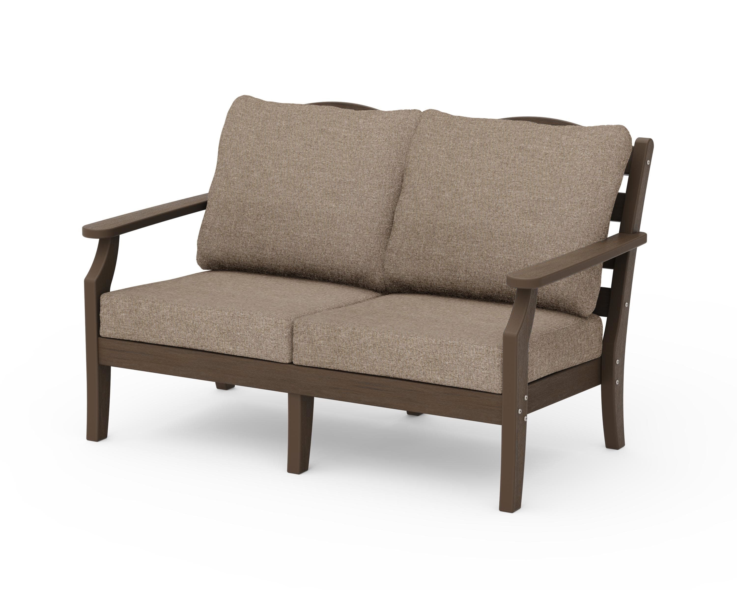 Savannah Deep Seating Loveseat in Kona / Spiced Burlap