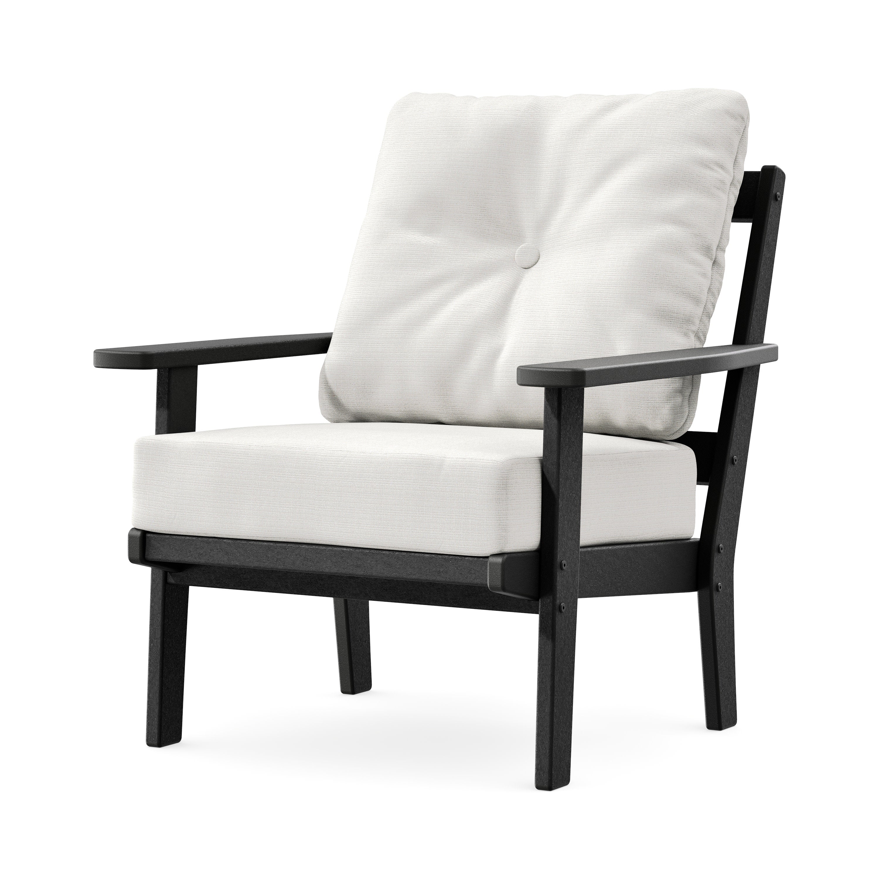 Prairie Deep Seating Chair in Black / Natural Linen