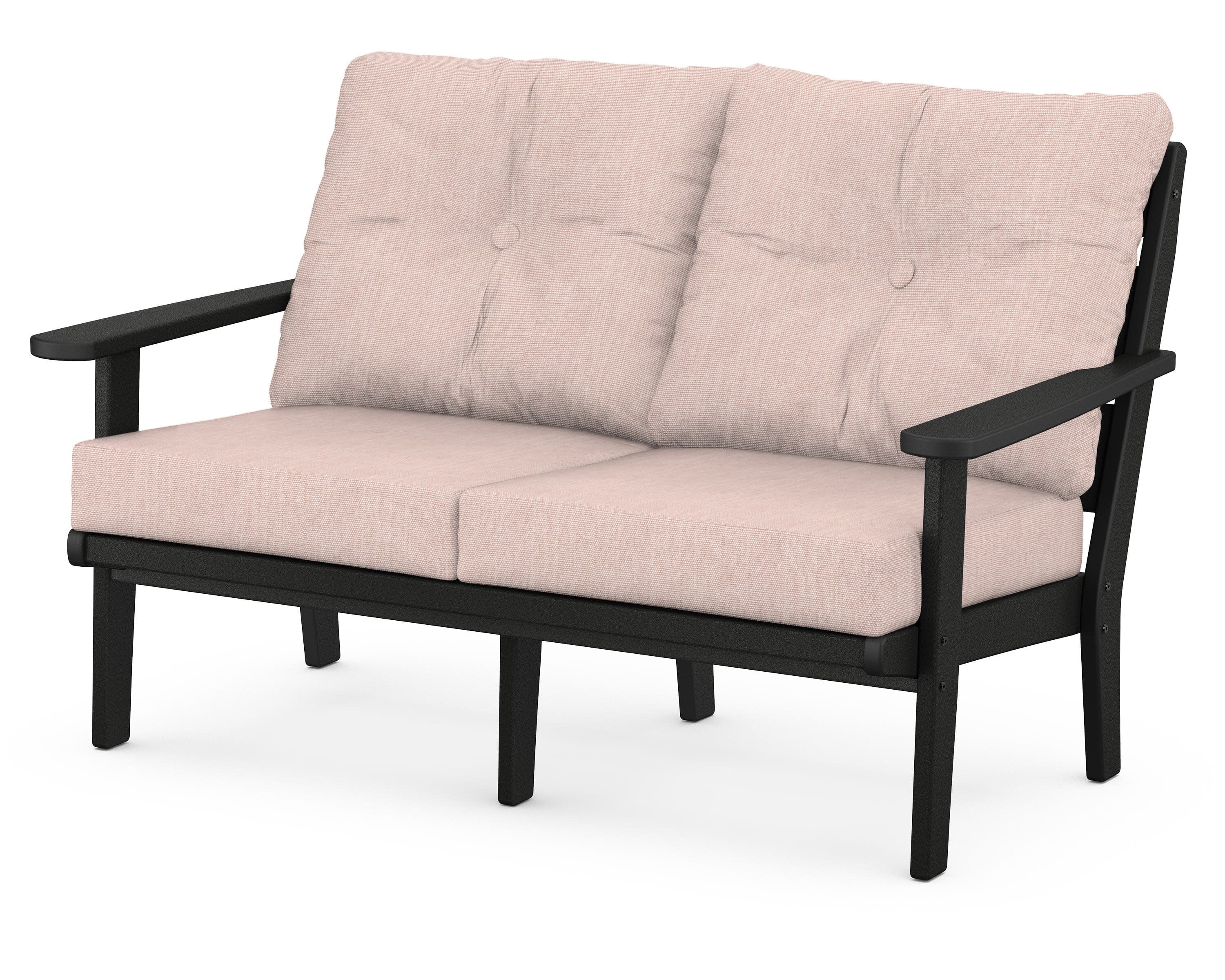 Lakeside Deep Seating Loveseat in Black / Play Cameo
