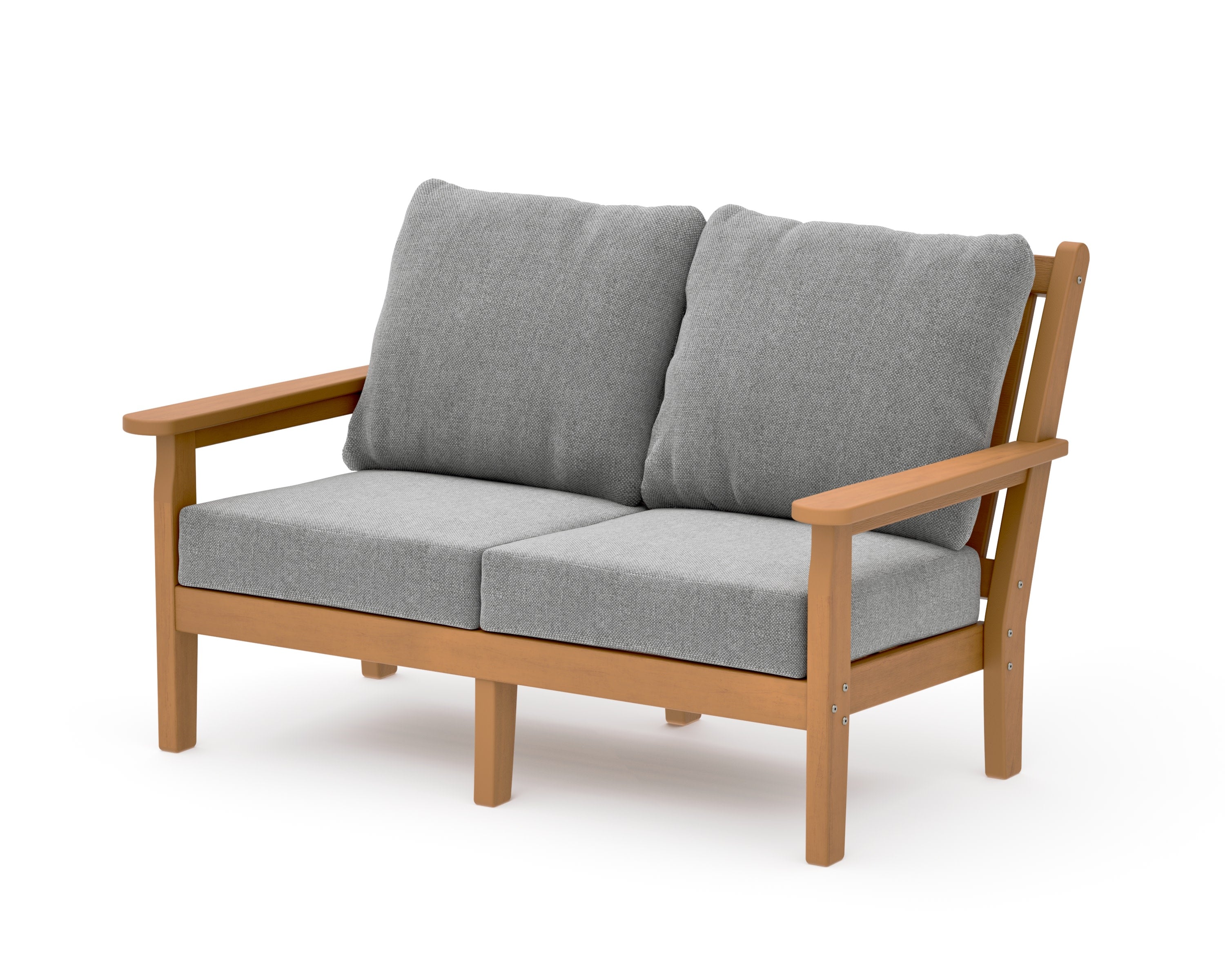 Chippendale Deep Seating Loveseat in Natural / Grey Mist