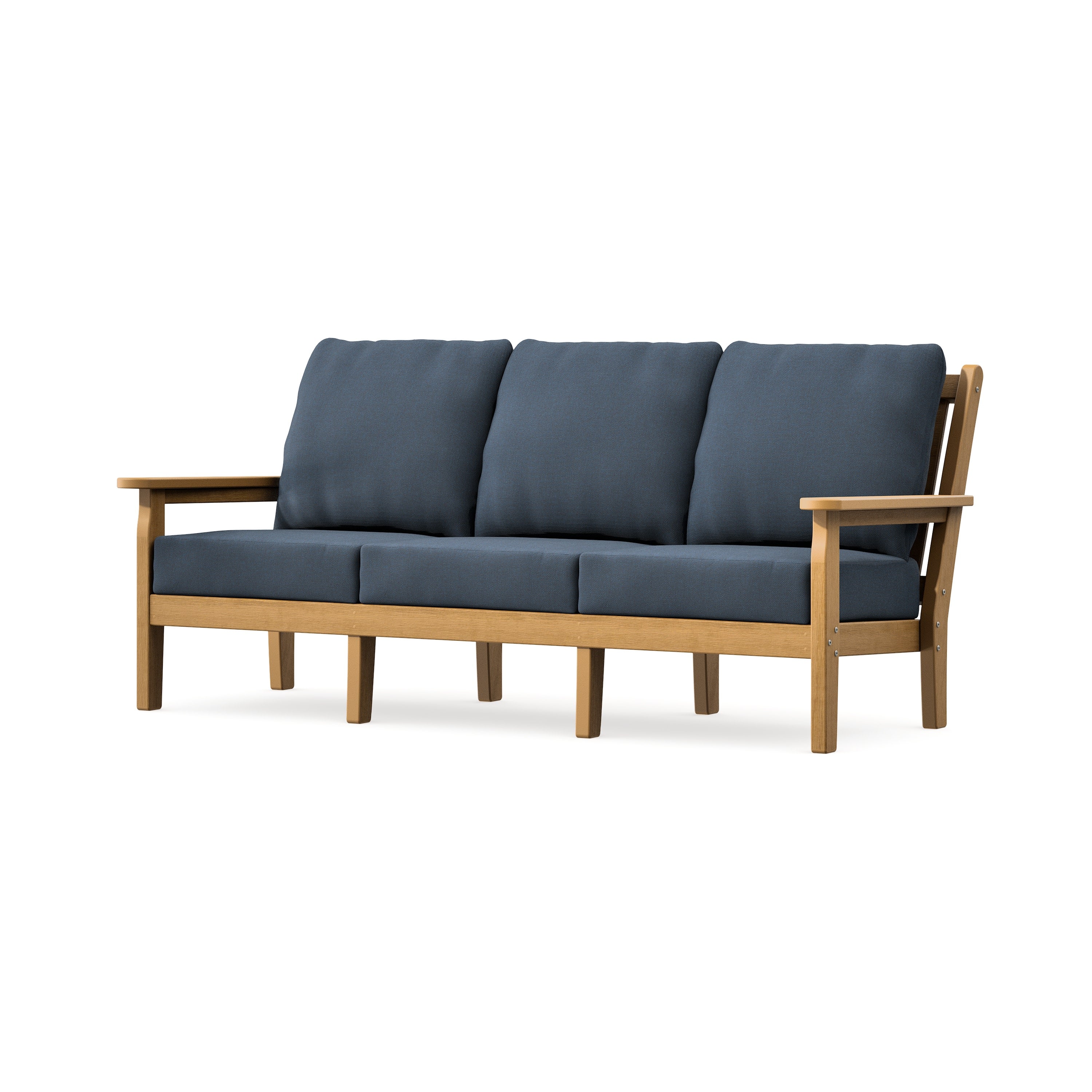 Chippendale Deep Seating Sofa in Natural / Marine Indigo