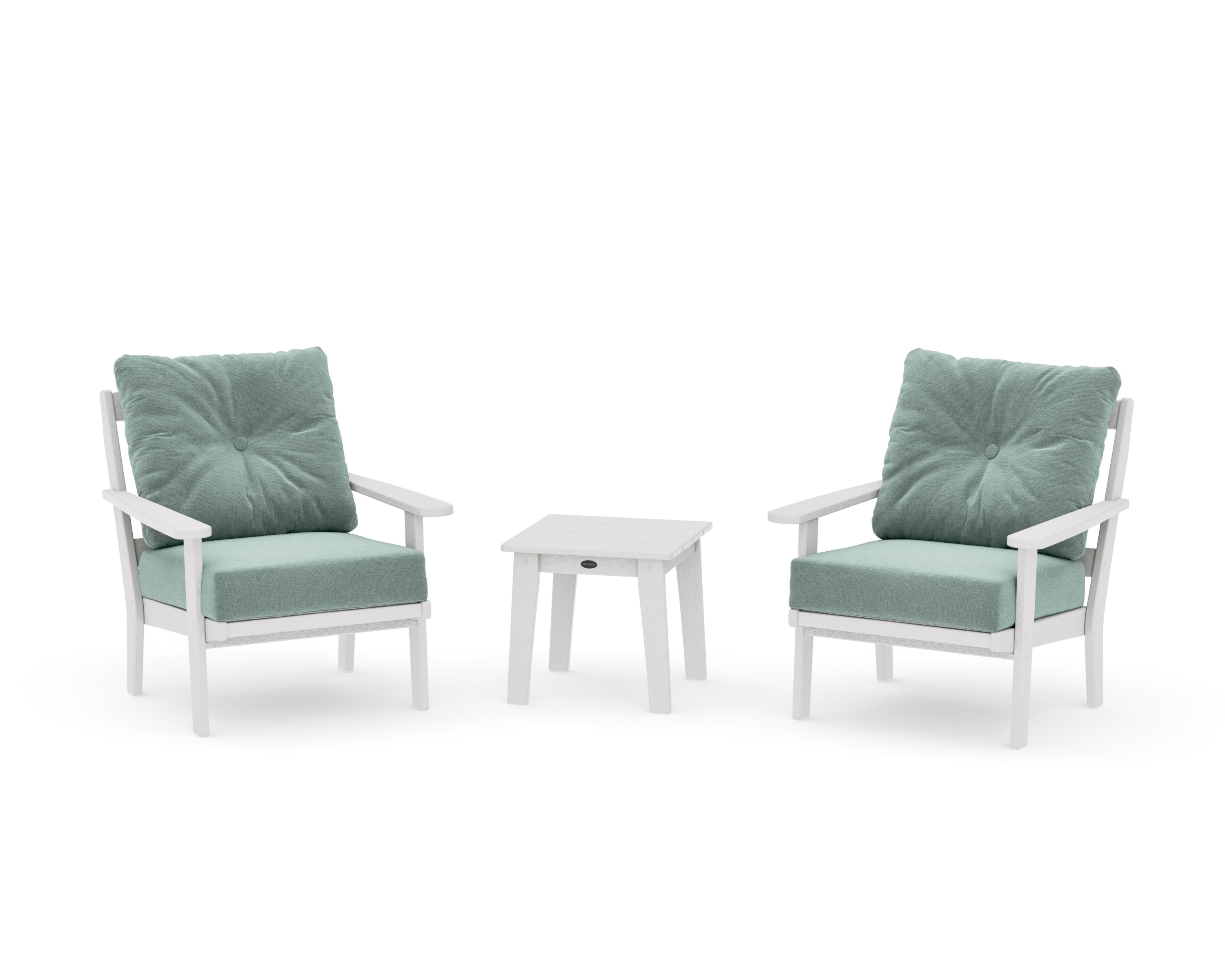 Mission 3-Piece Deep Seating Set in Vintage White / Glacier Spa