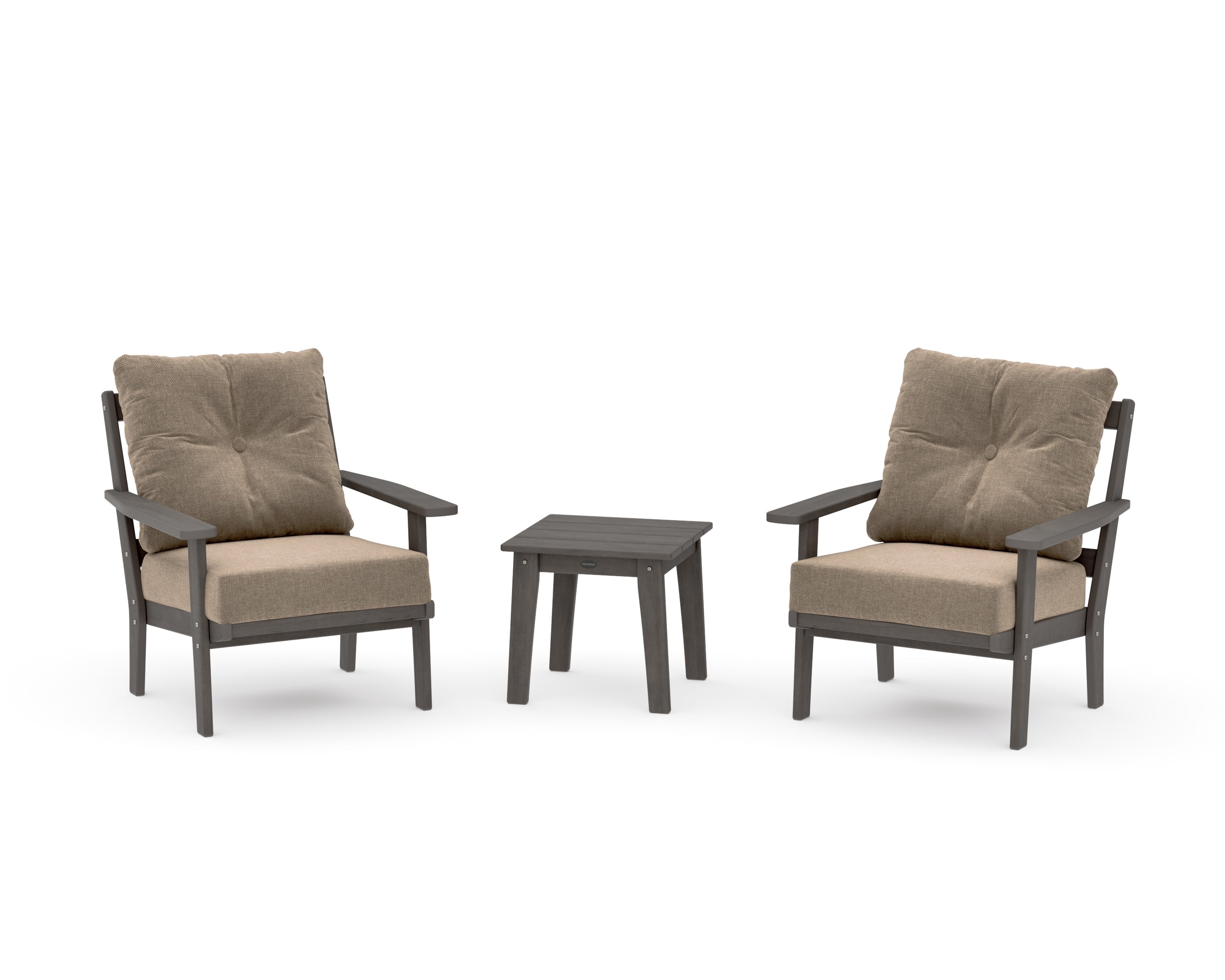 Oxford 3-Piece Deep Seating Set in Driftwood / Spiced Burlap