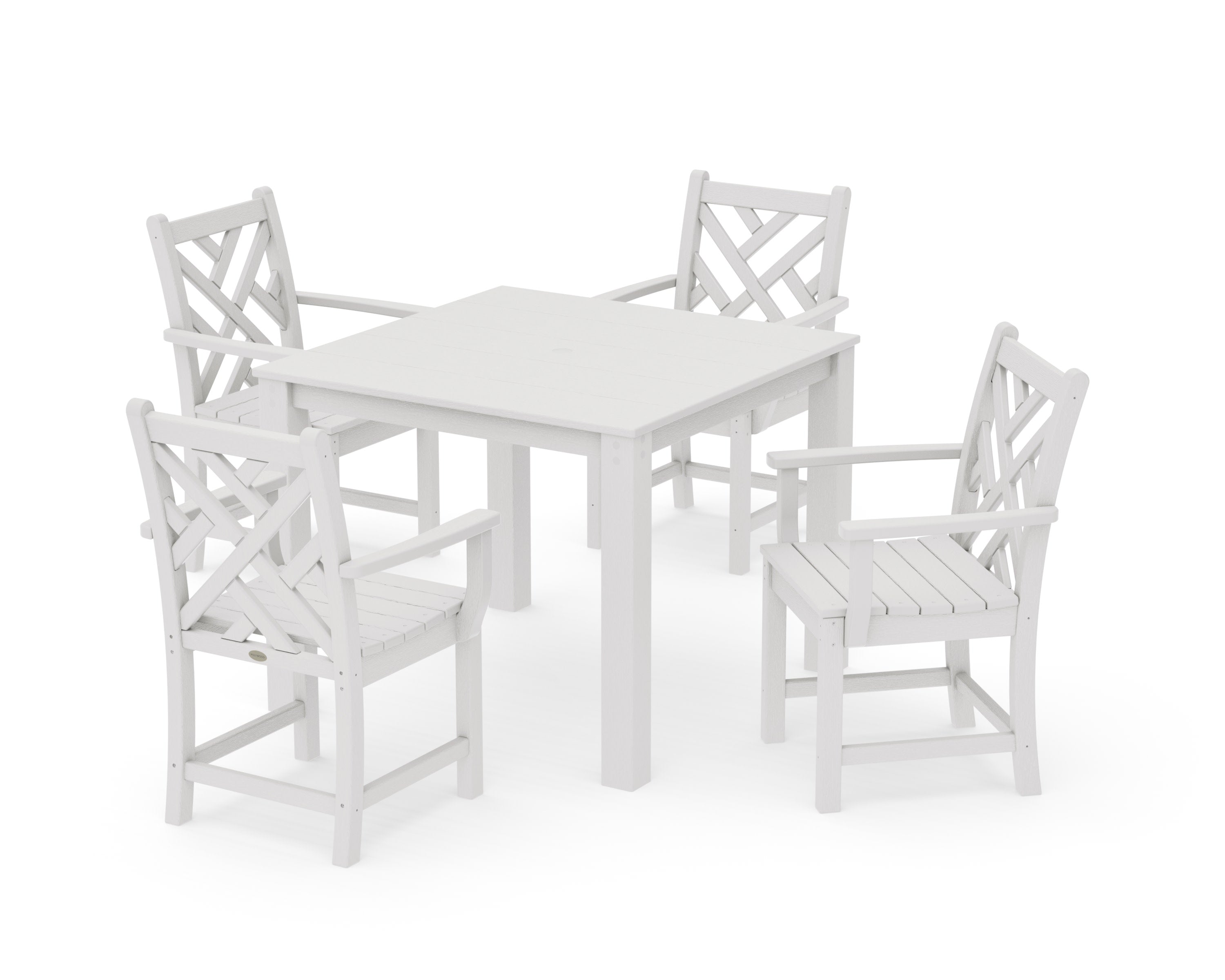 Chippendale 5-Piece Parsons Dining Set in Vintage White