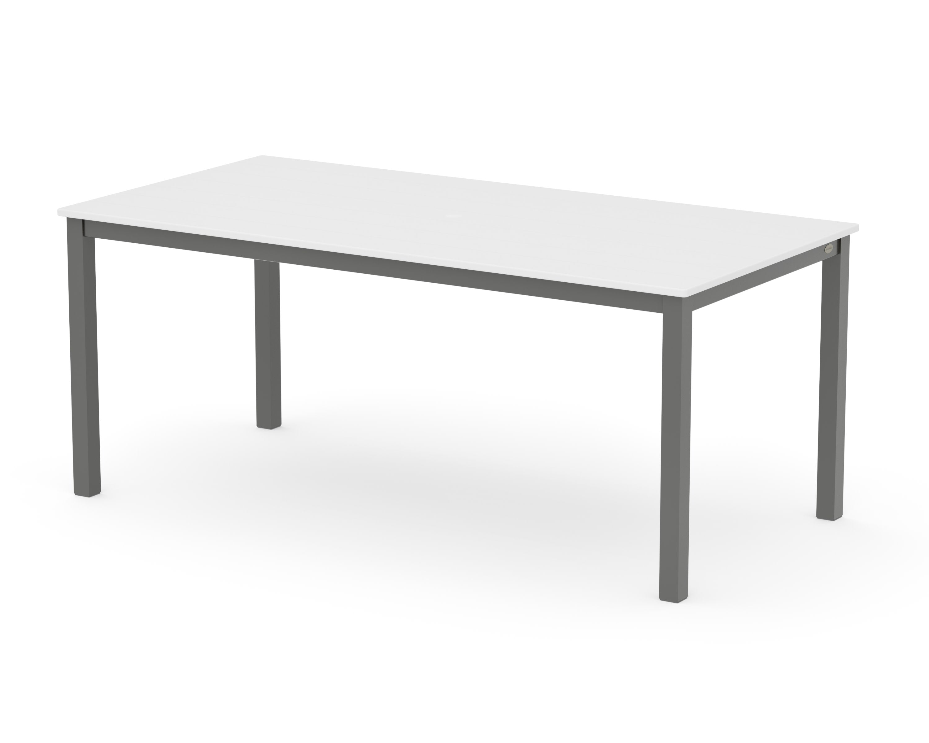 Main Street 36" x 72" Dining Table in Charcoal / White