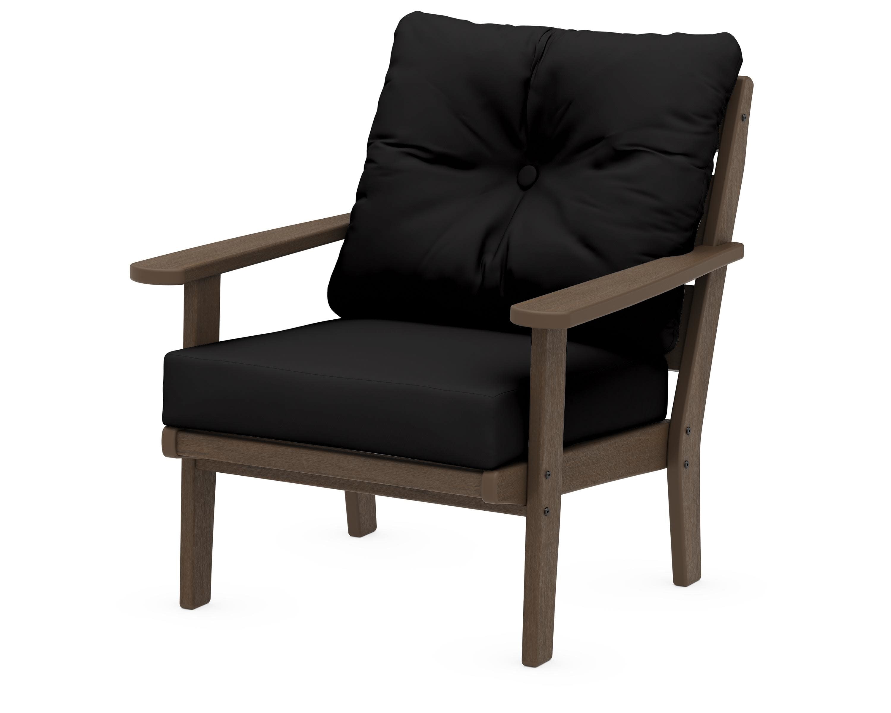 Lakeside Deep Seating Chair in Kona / Canvas Black
