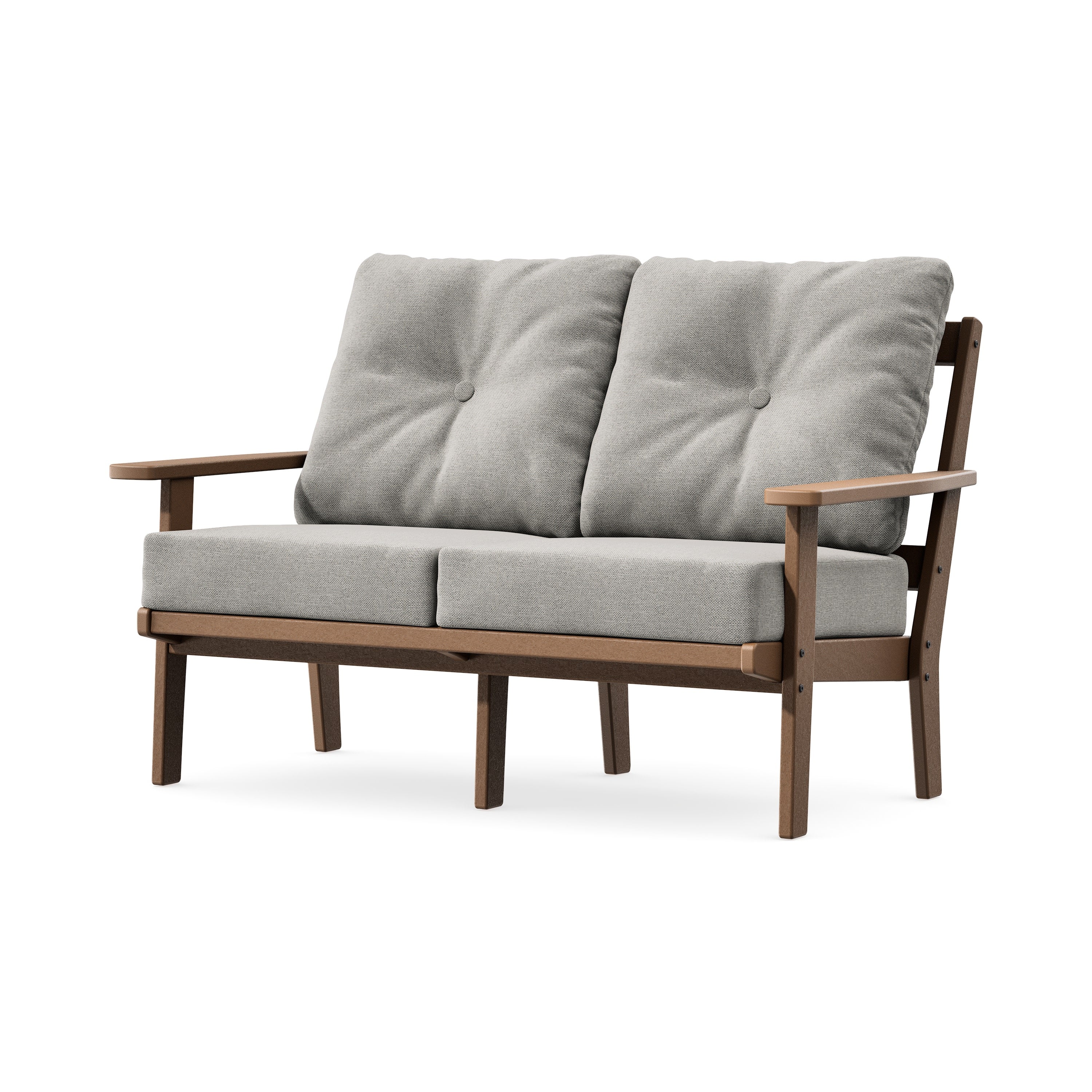 Oxford Deep SeatingLoveseat in Teak / Weathered Tweed