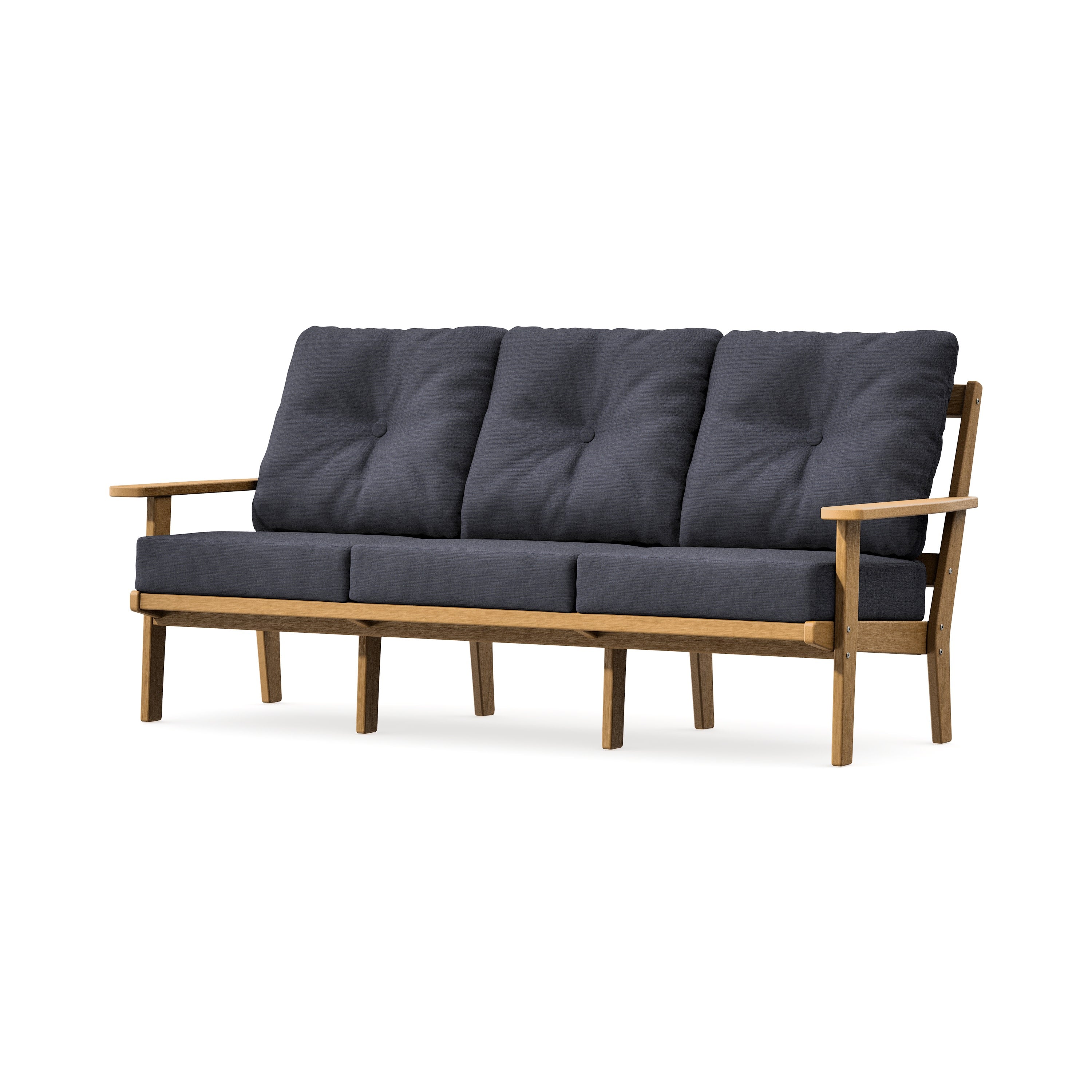 PrairieDeep Seating Sofa in Natural / Midnight Linen