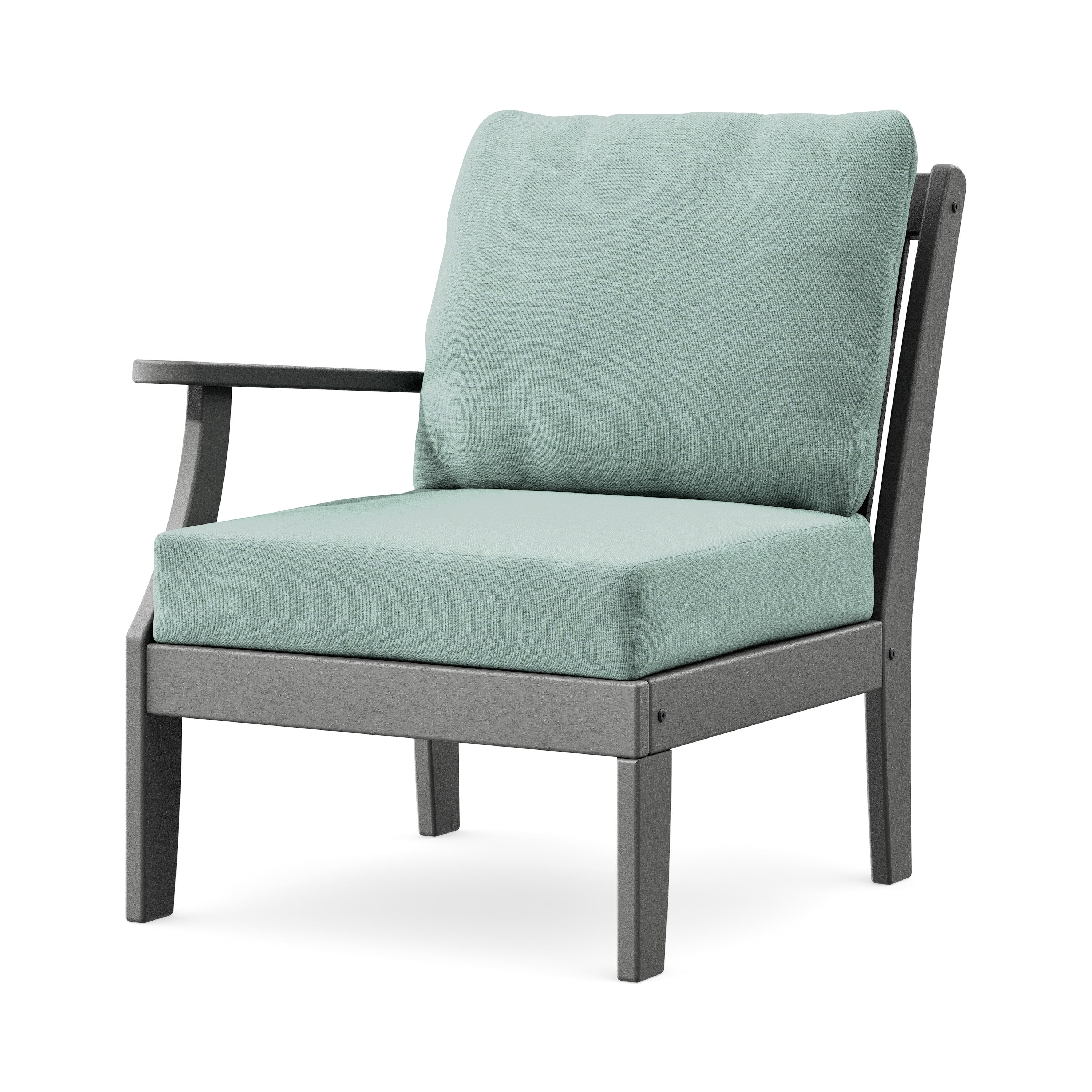 Braxton Modular Left Arm Chair in Slate Grey / Glacier Spa