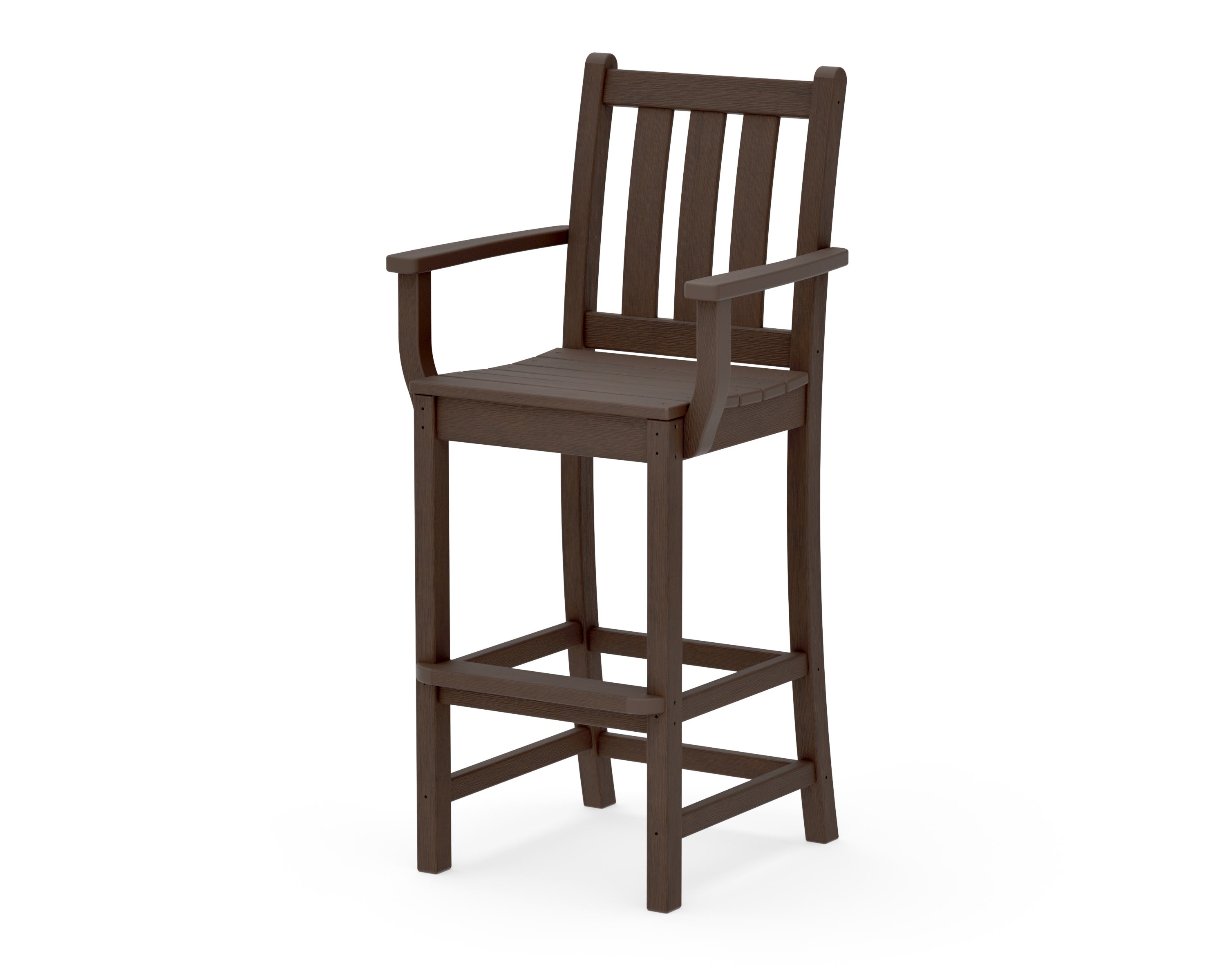 Traditional Garden Bar Arm Chair in Kona