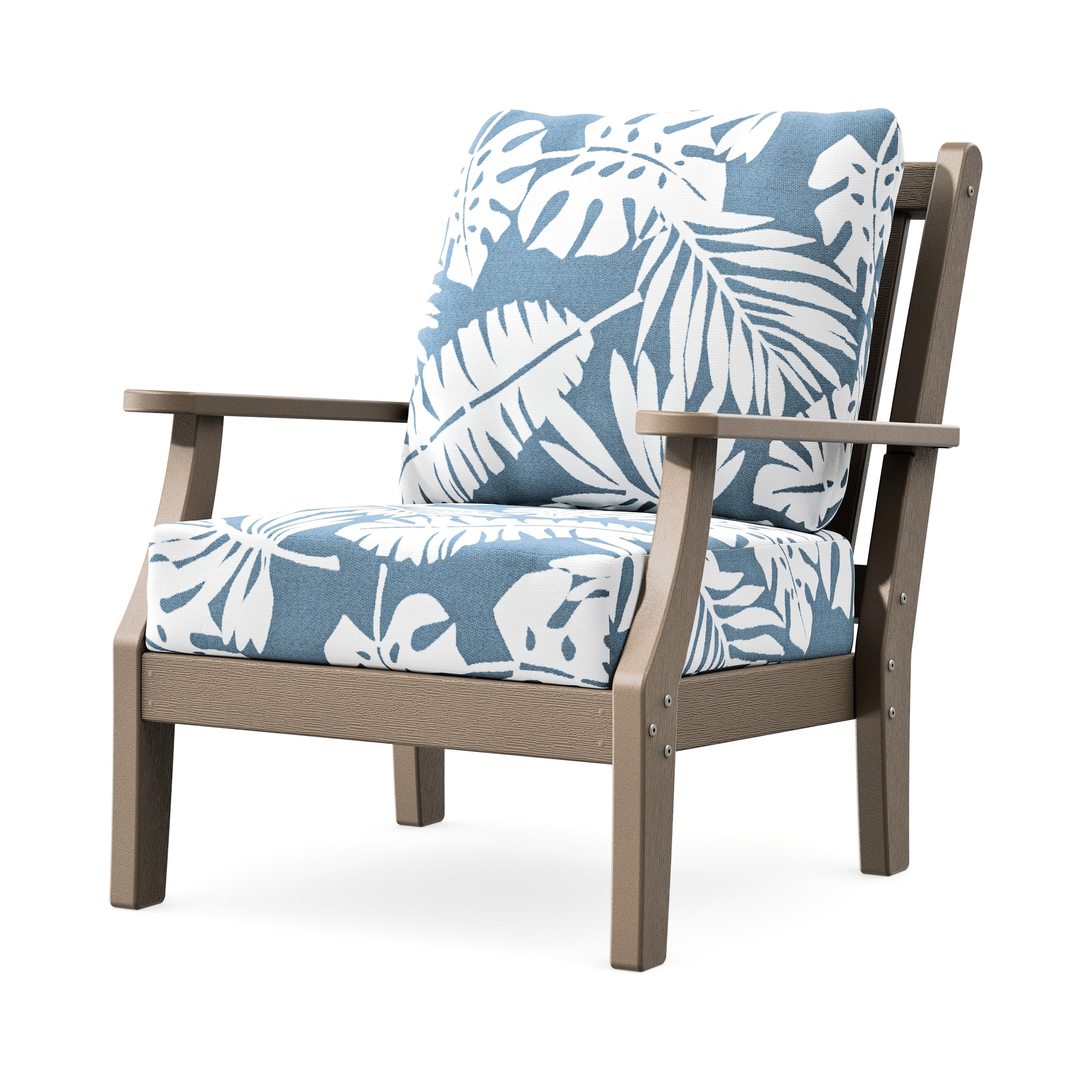 Wovendale Deep Seating Chair in Vintage Sahara / Leaf Sky Blue