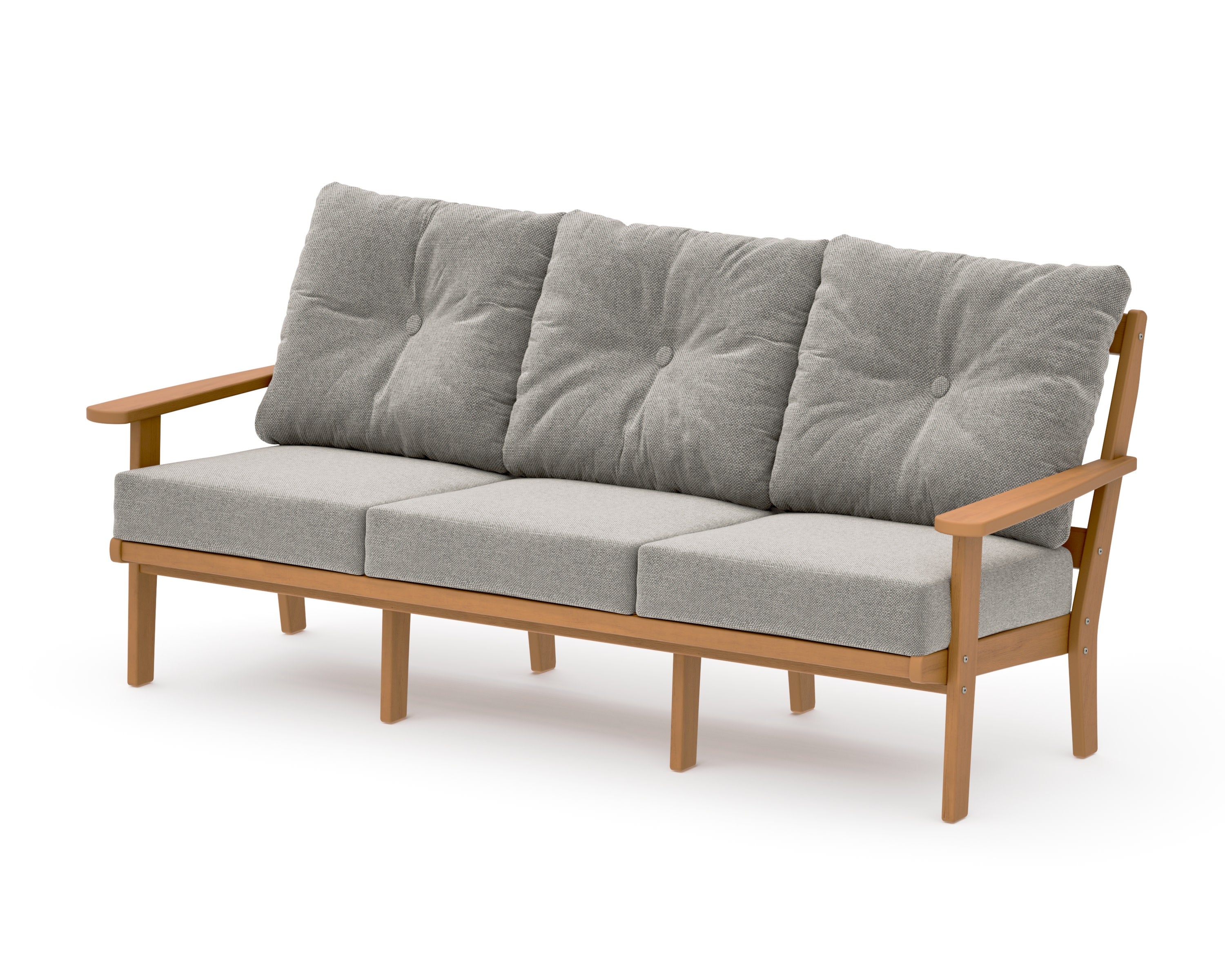 Mission Deep Seating Sofa in Natural / Weathered Tweed
