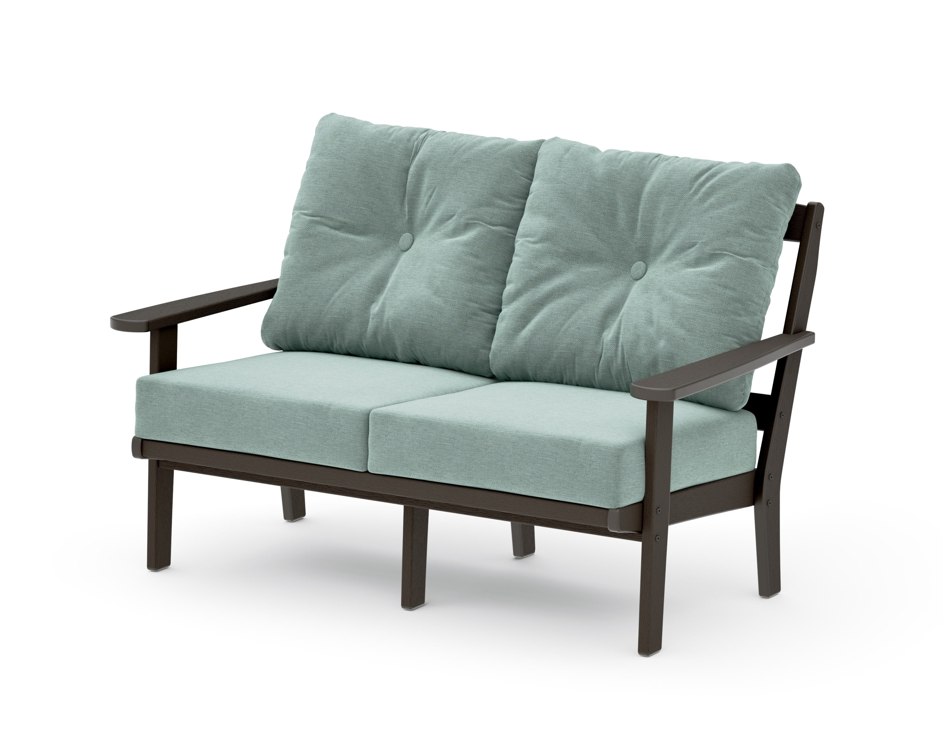 Mission Deep SeatingLoveseat in Vintage Coffee / Glacier Spa