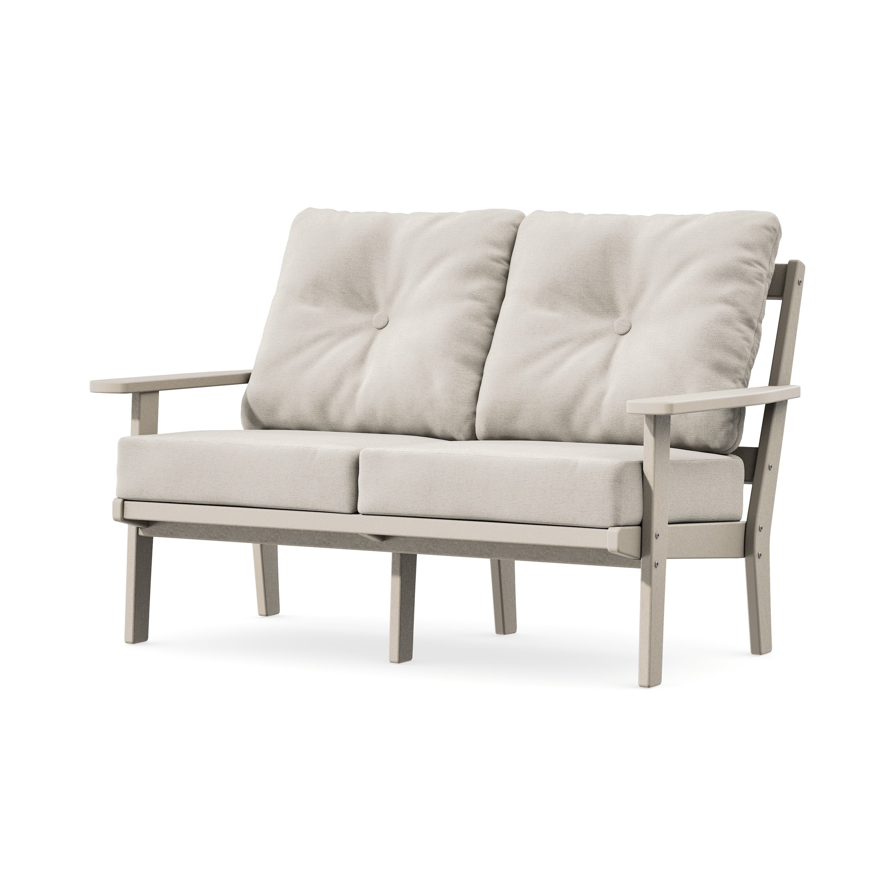 Prairie Deep SeatingLoveseat in Sand / Dune Burlap