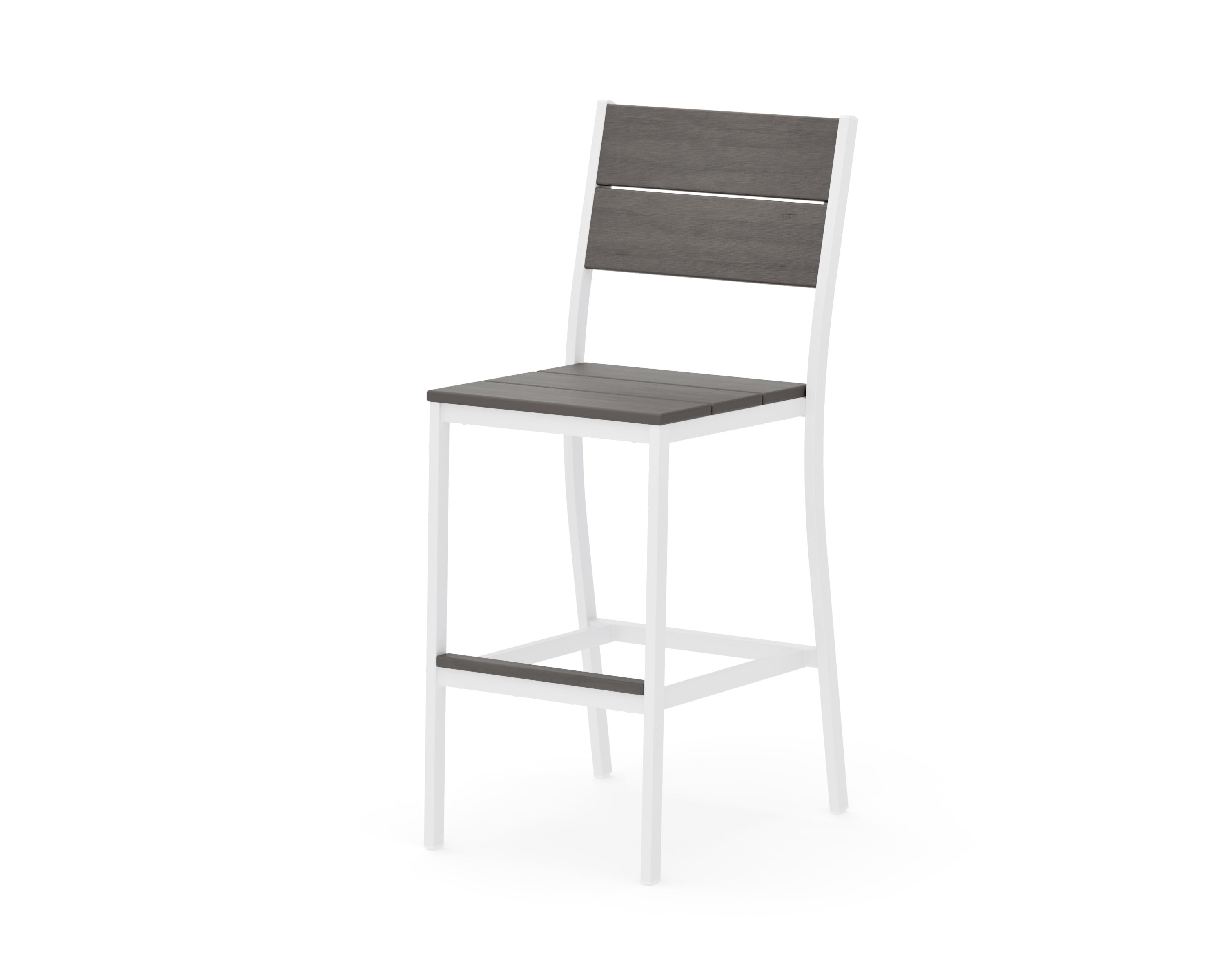 Main Street Bar Side Chair in White / Driftwood