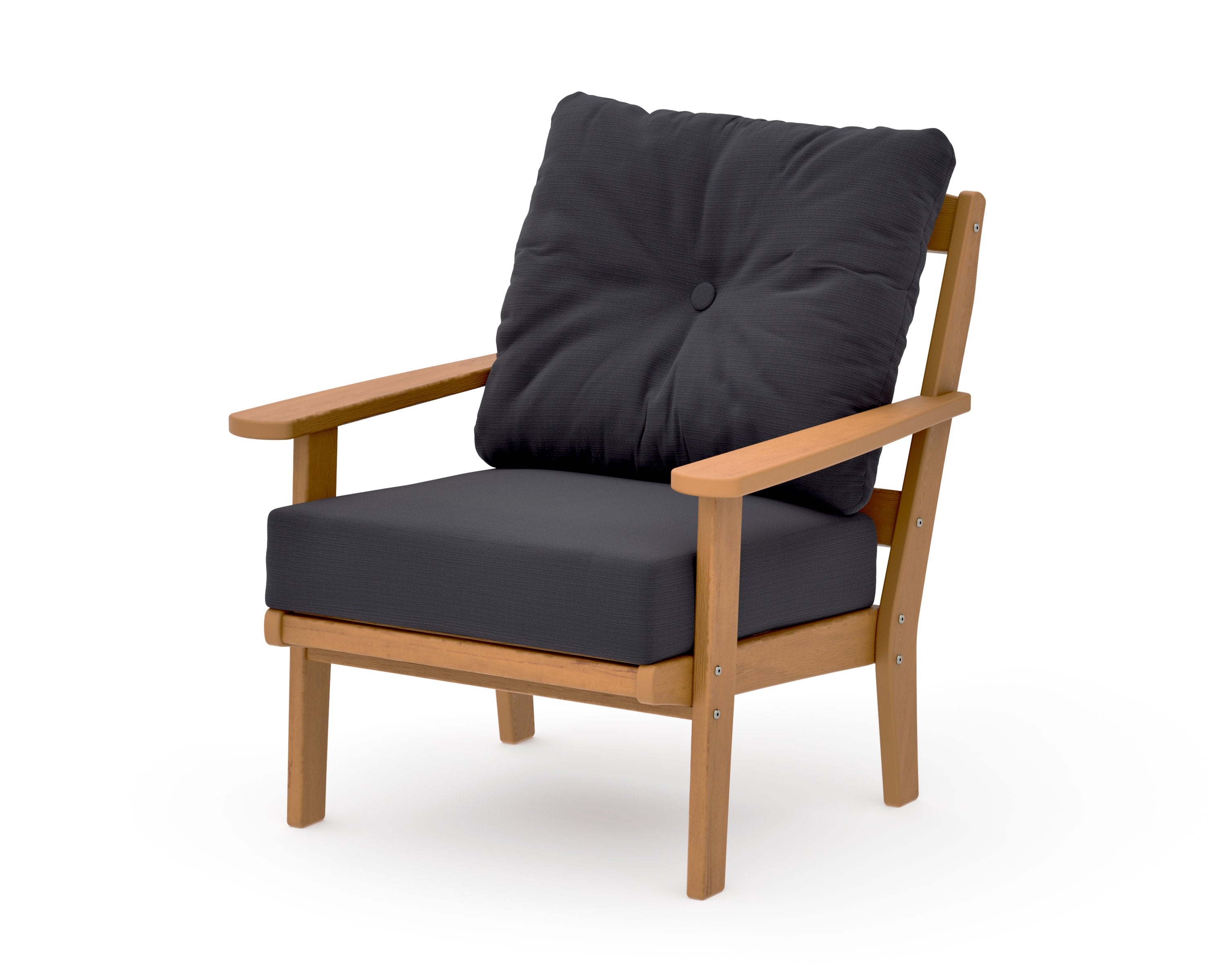 Mission Deep Seating Chair in Natural / Midnight Linen