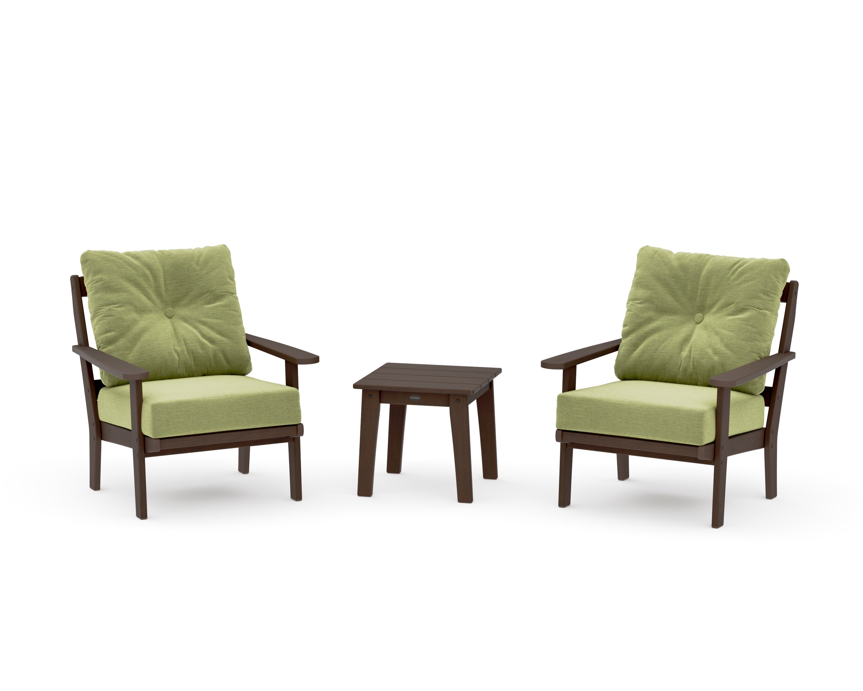 Mission 3-Piece Deep Seating Set in Kona / Chartreuse Boucle