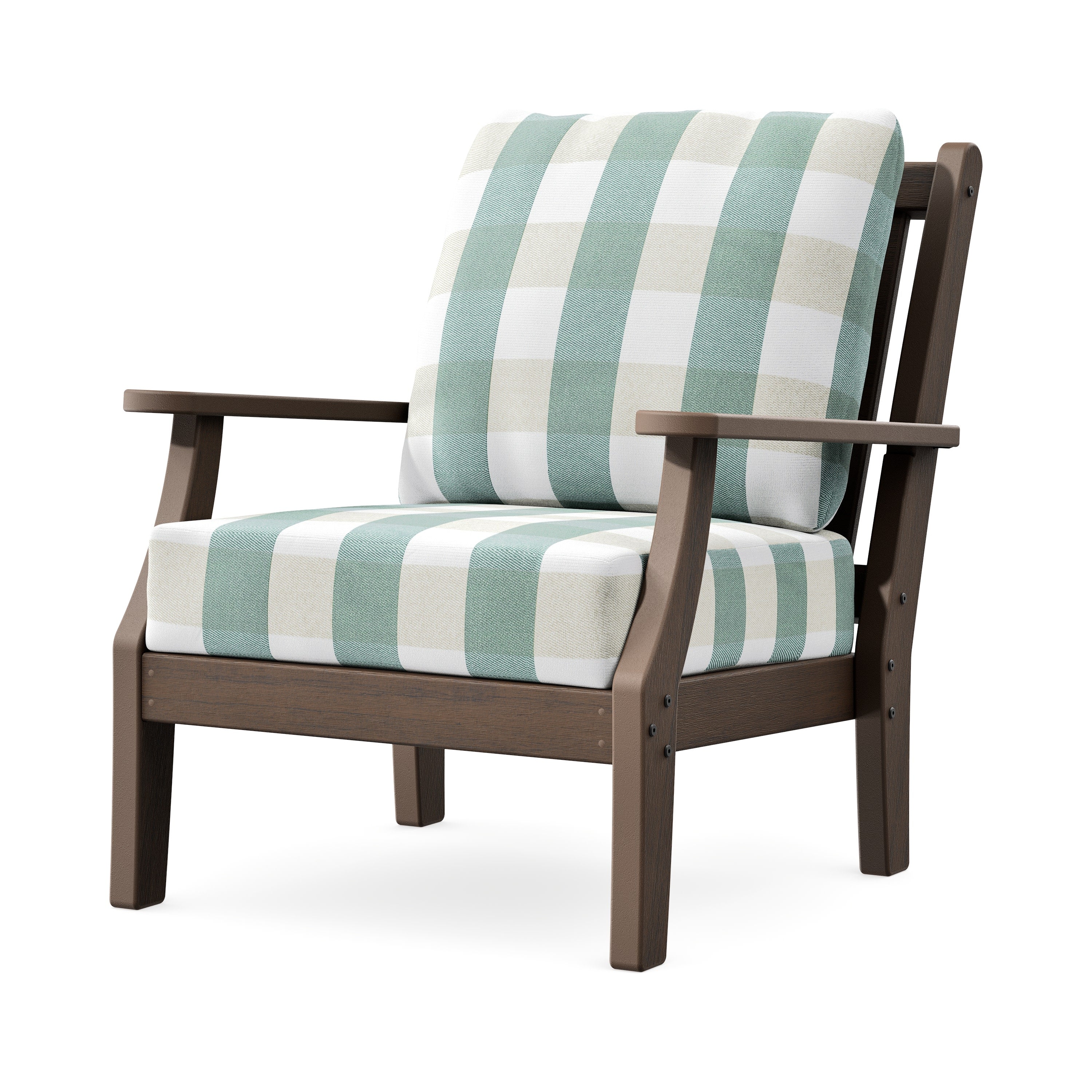Wovendale Deep Seating Chair in Kona / Buffalo Plaid Glacier Spa