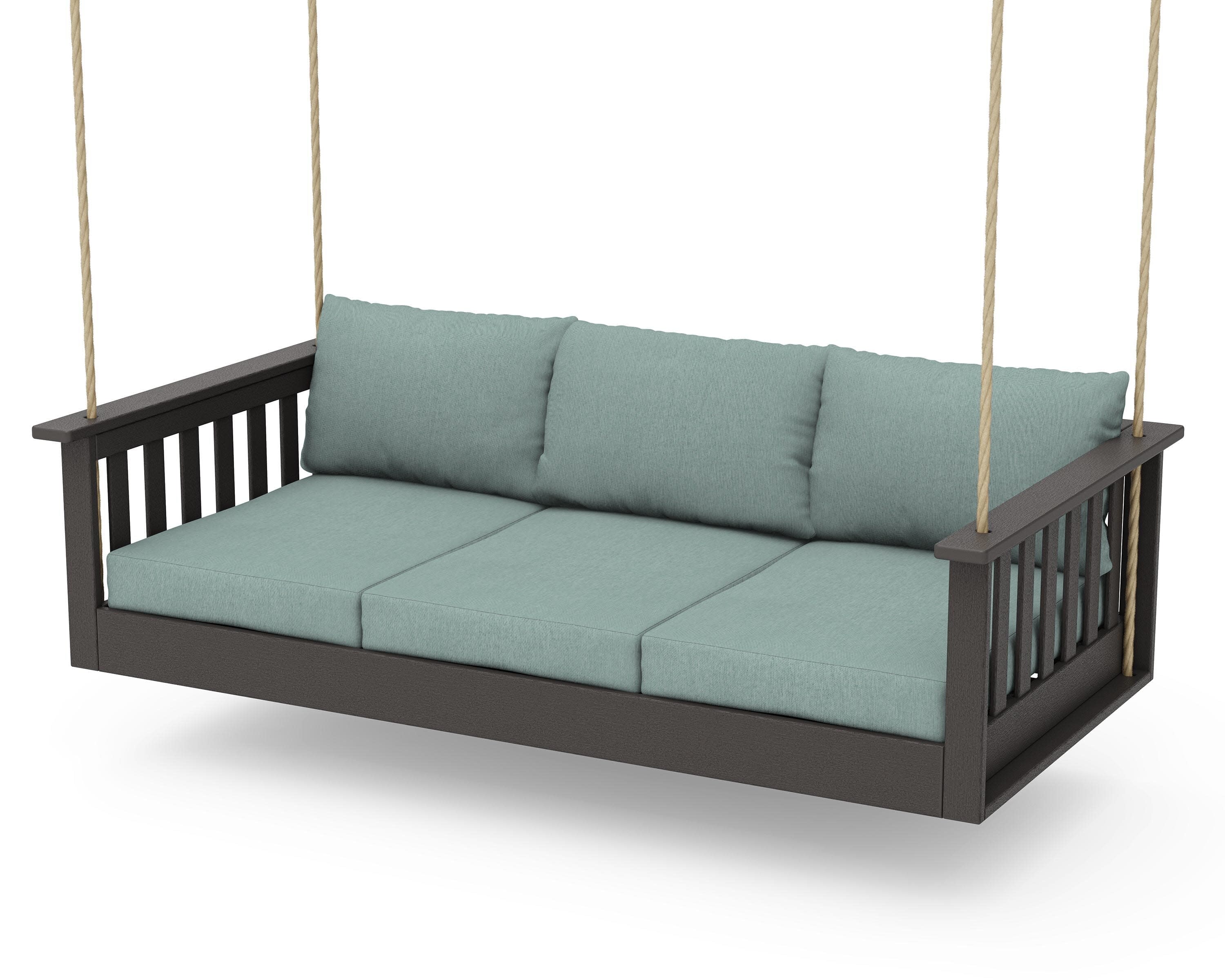 Vineyard Daybed Swing in Vintage Coffee / Glacier Spa