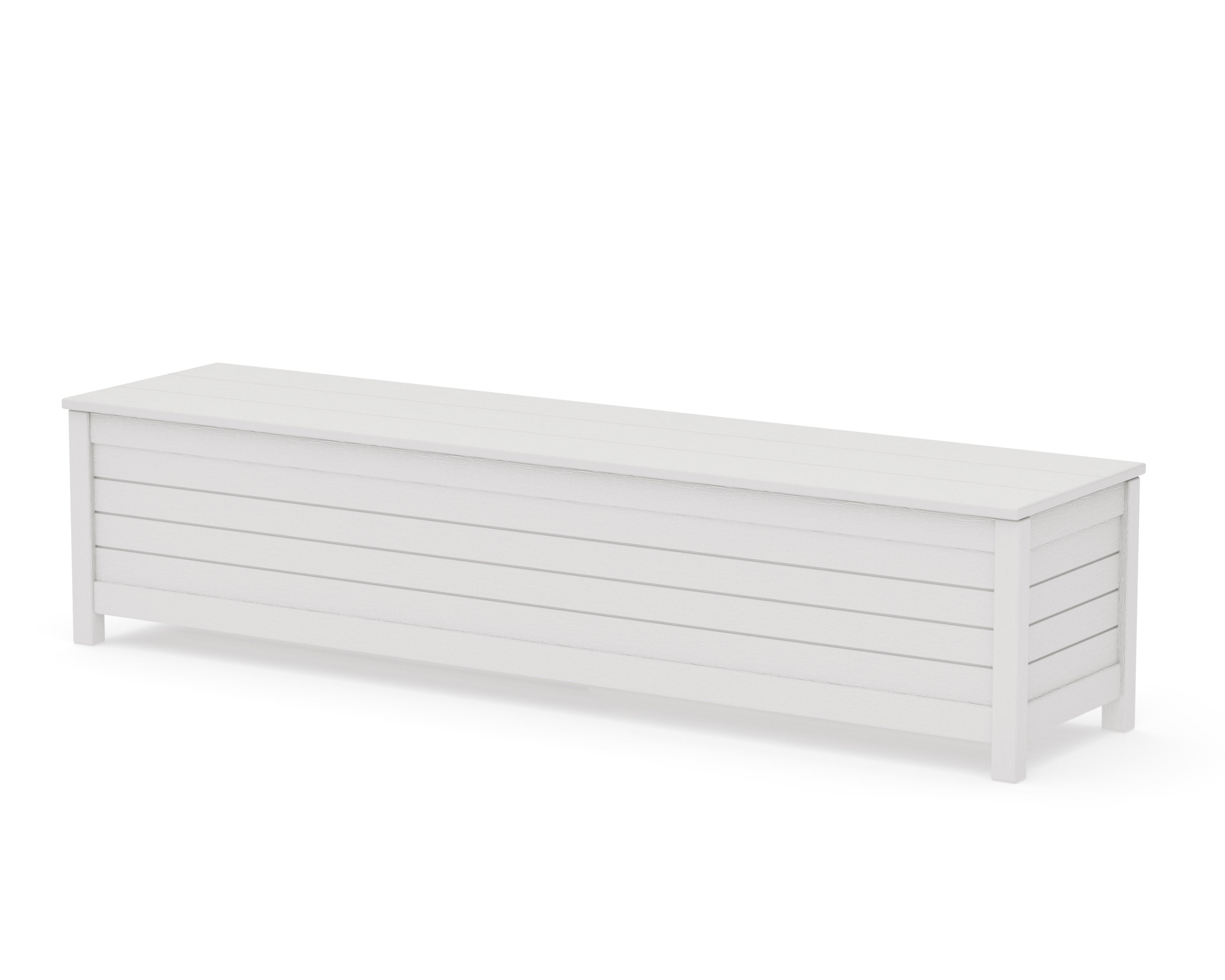 Nautical 72" Storage Bench in Vintage White