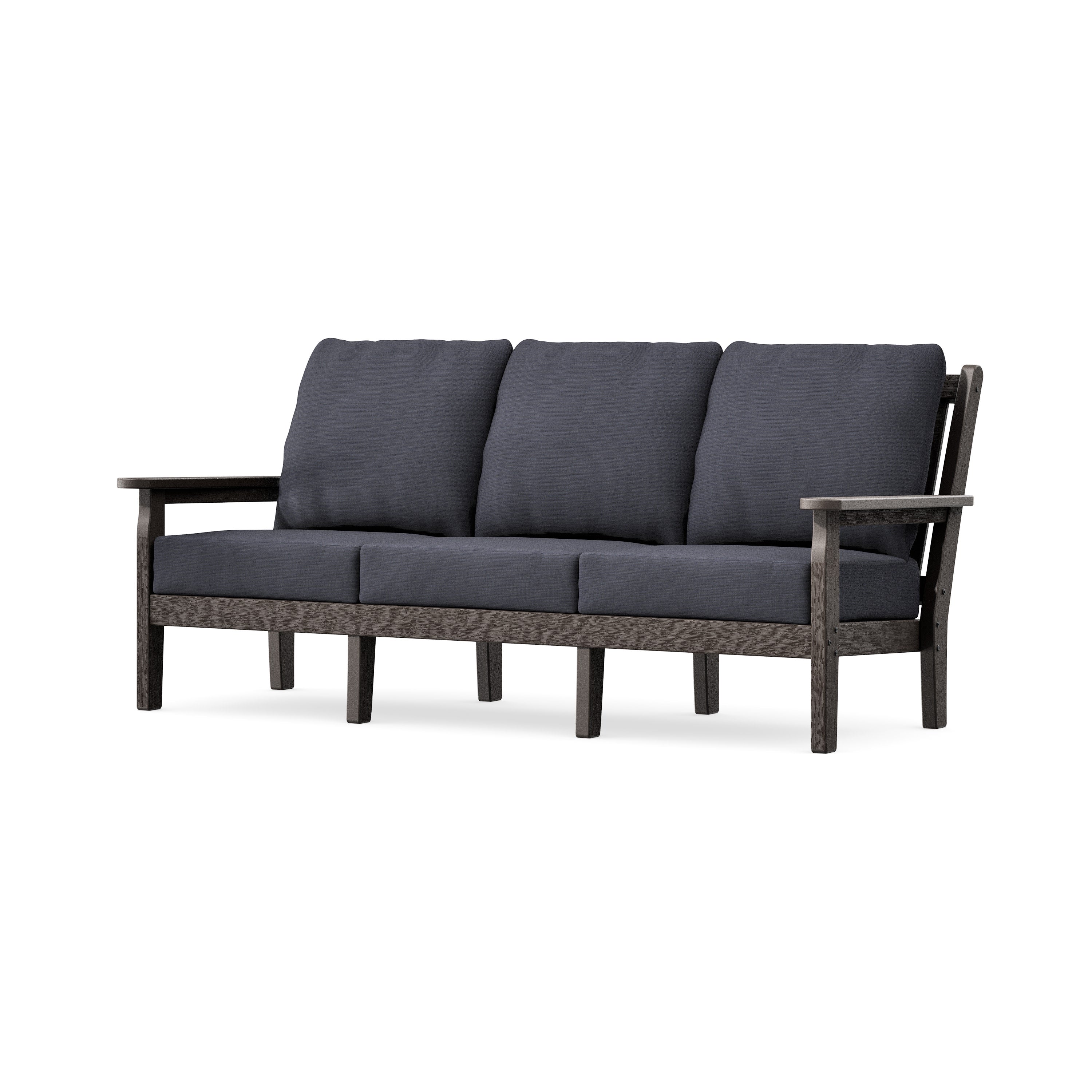 Chippendale Deep Seating Sofa in Vintage Coffee / Midnight Linen