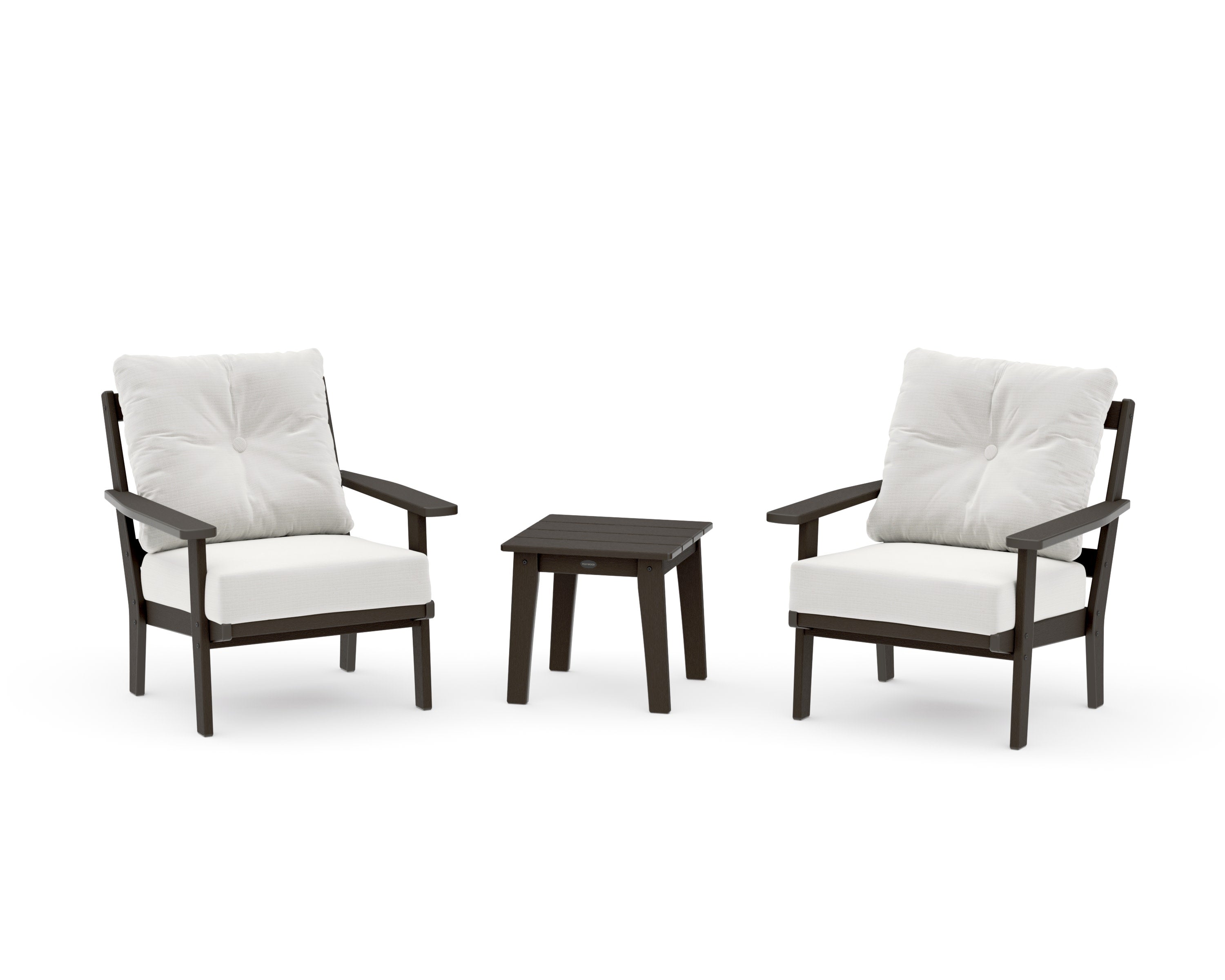 Oxford 3-Piece Deep Seating Set in Vintage Coffee / Natural Linen