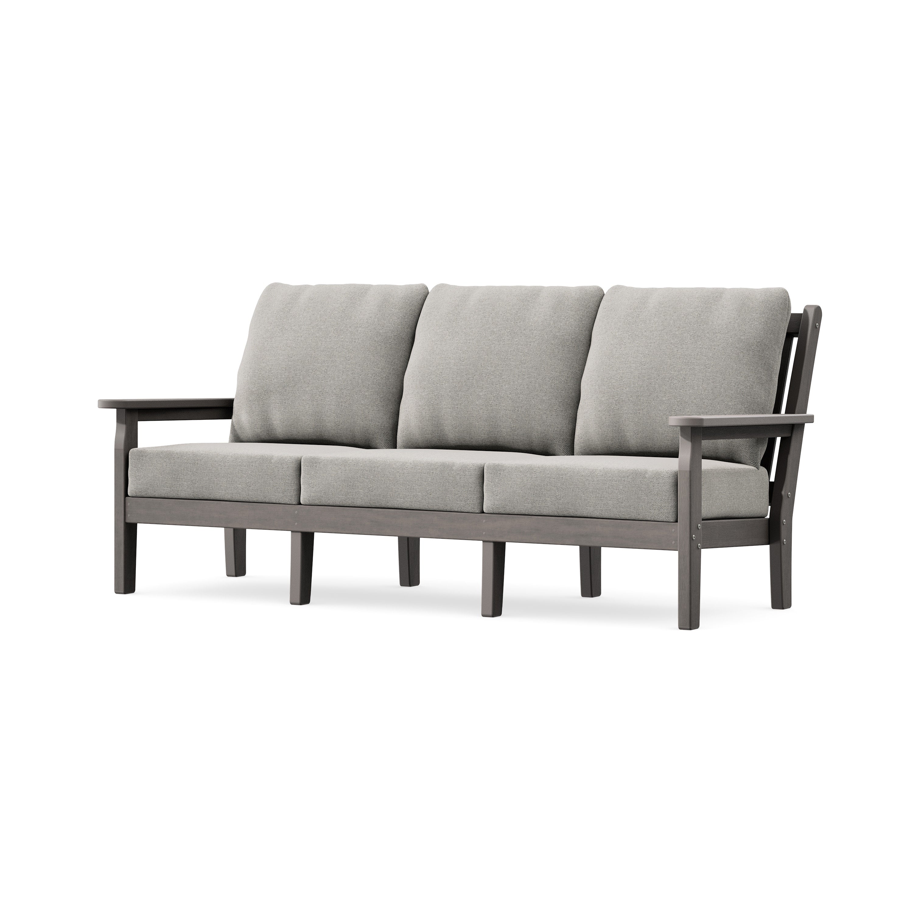 Chippendale Deep Seating Sofa in Driftwood / Weathered Tweed