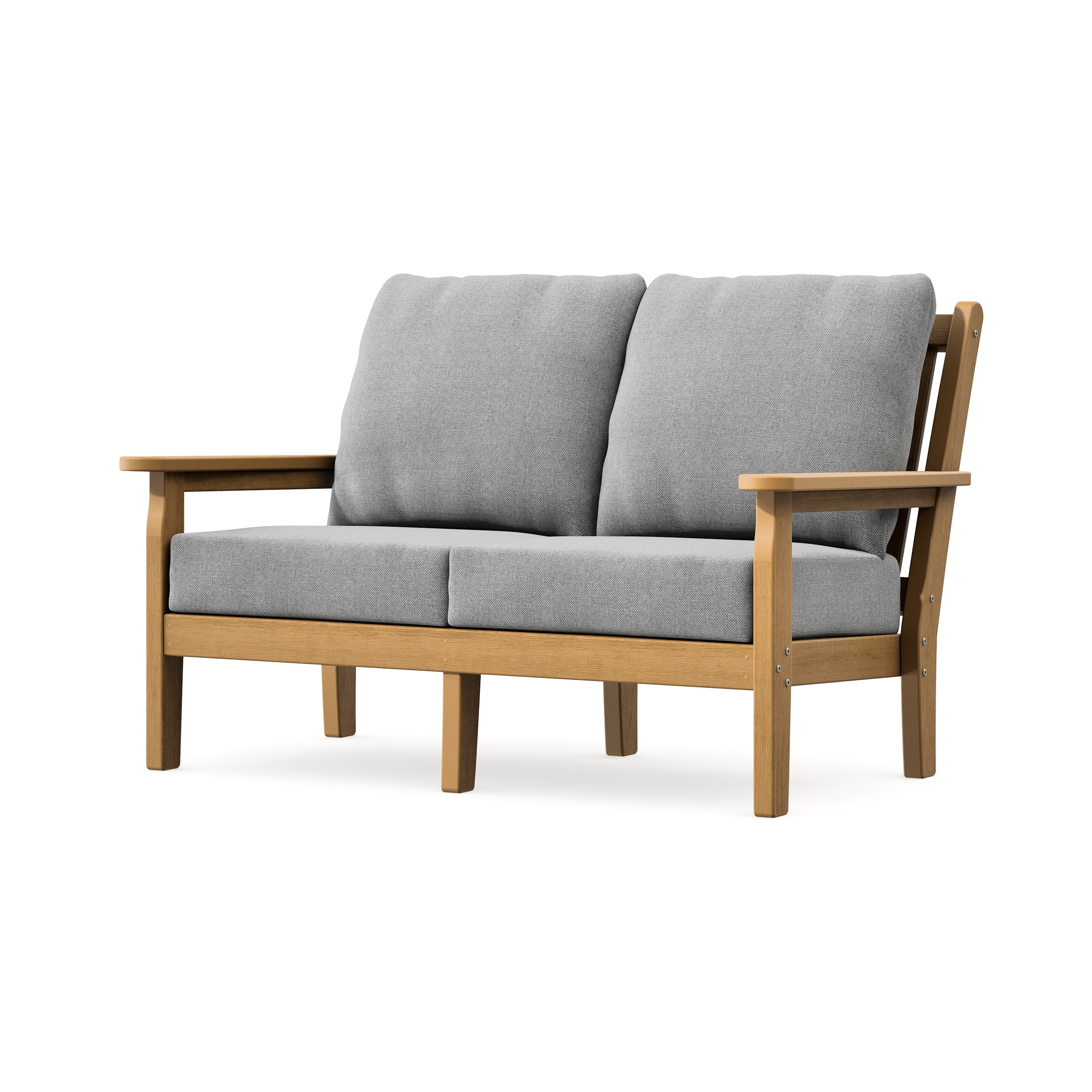 Chippendale Deep Seating Loveseat in Natural / Grey Mist