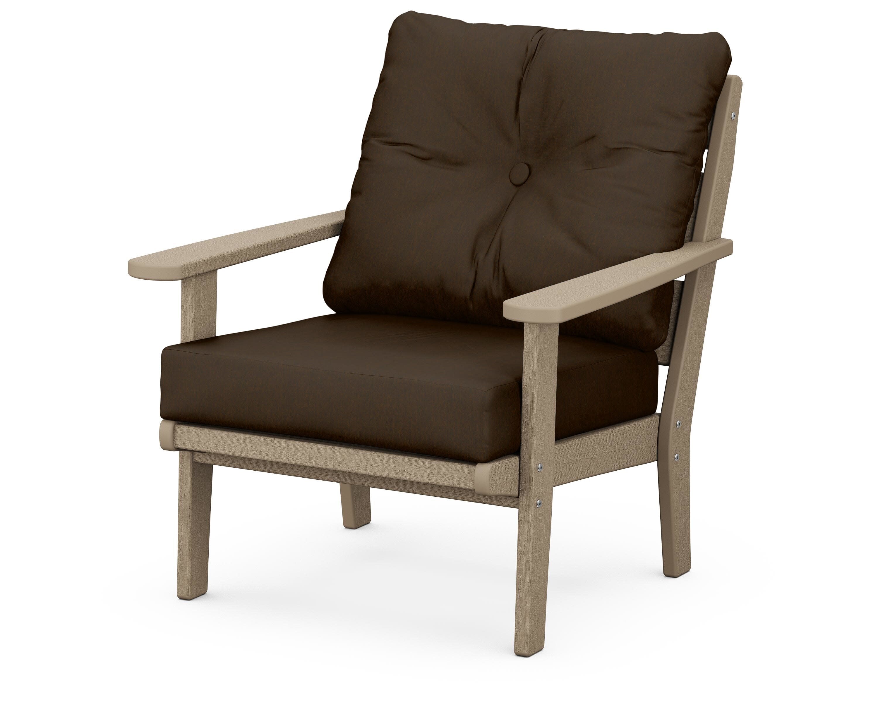 Lakeside Deep Seating Chair in Vintage Sahara / Canvas Java