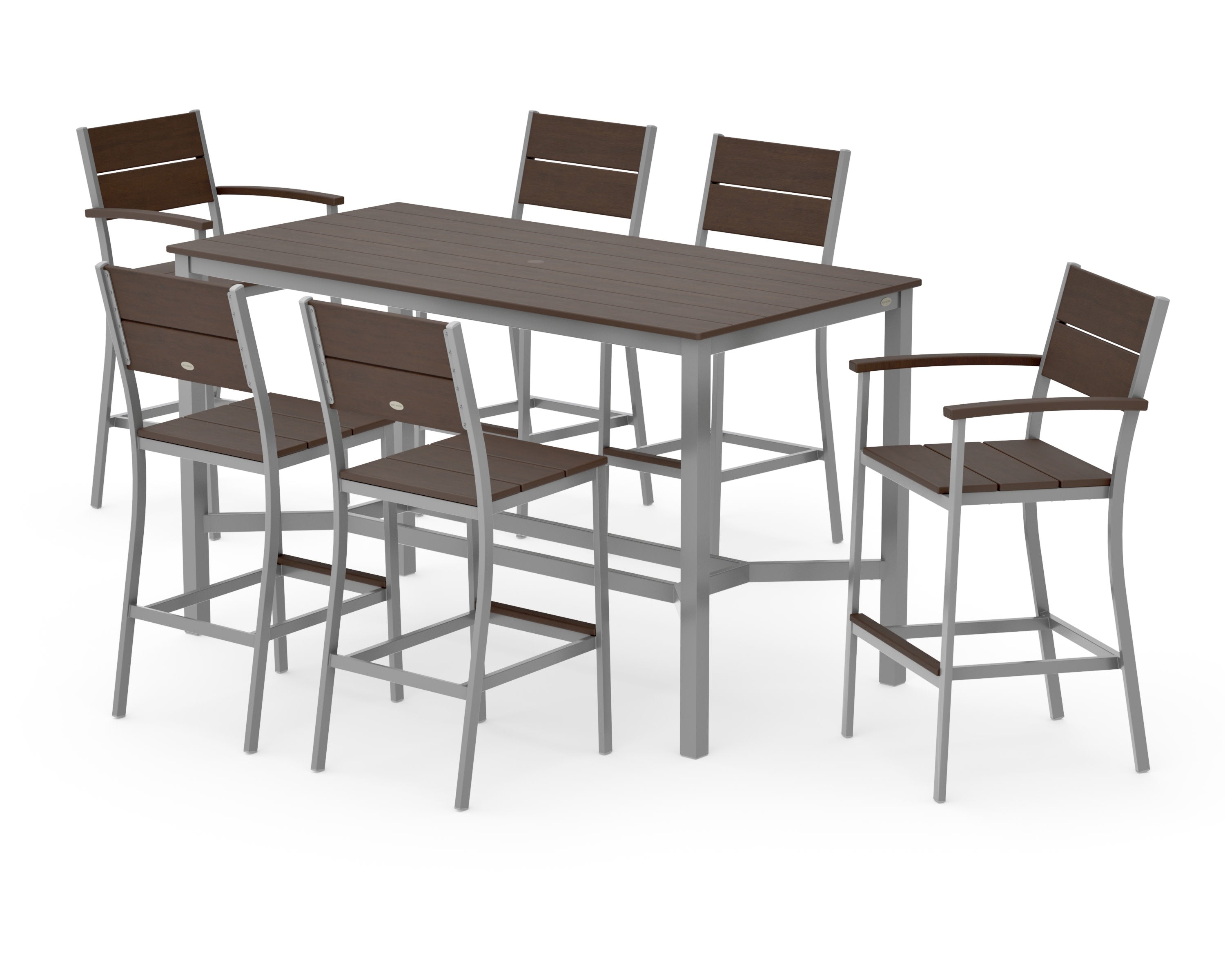 Main Street 7-Piece Bar Set in Silver / Kona