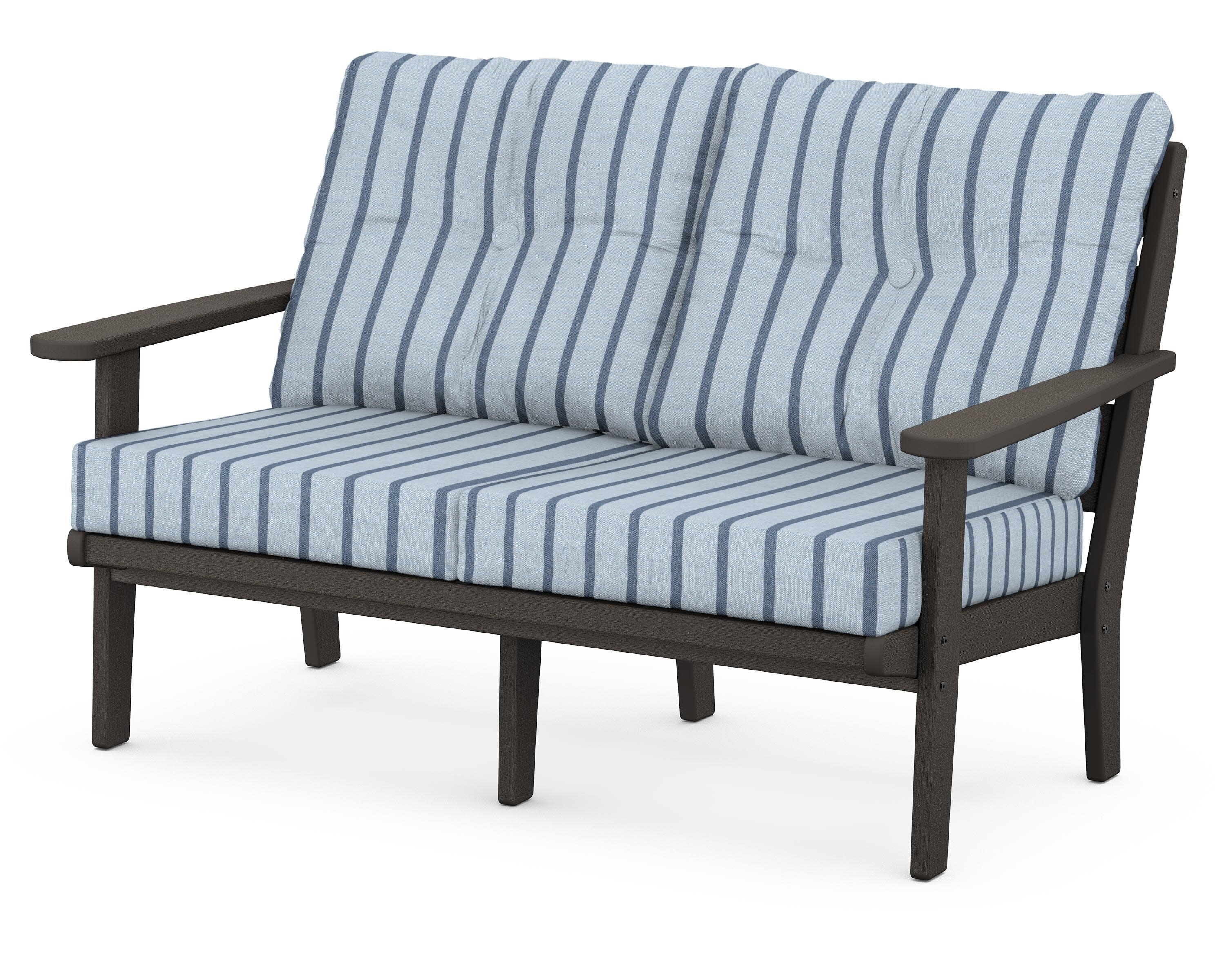 Lakeside Deep Seating Loveseat in Vintage Coffee / Unwind Sky