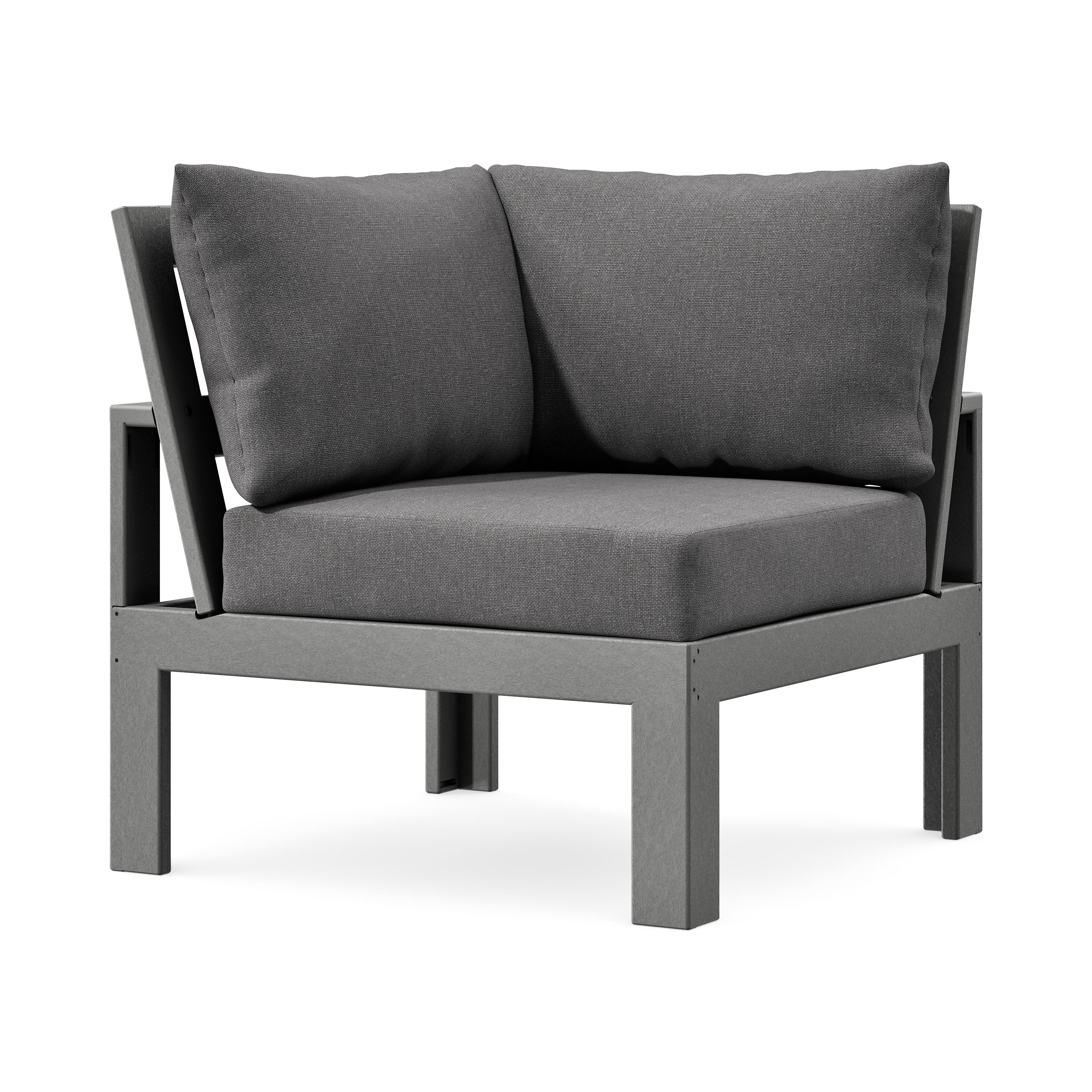 Modular Corner Chair in Slate Grey / Ash Charcoal