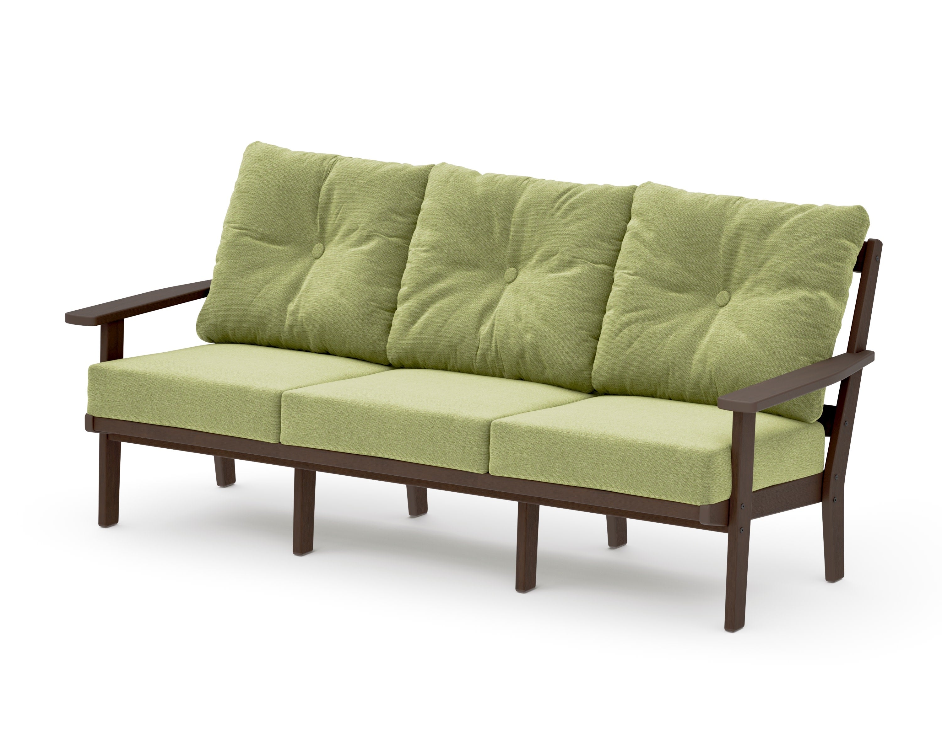 Oxford Deep Seating Sofa in Kona / Chartreuse Boucle