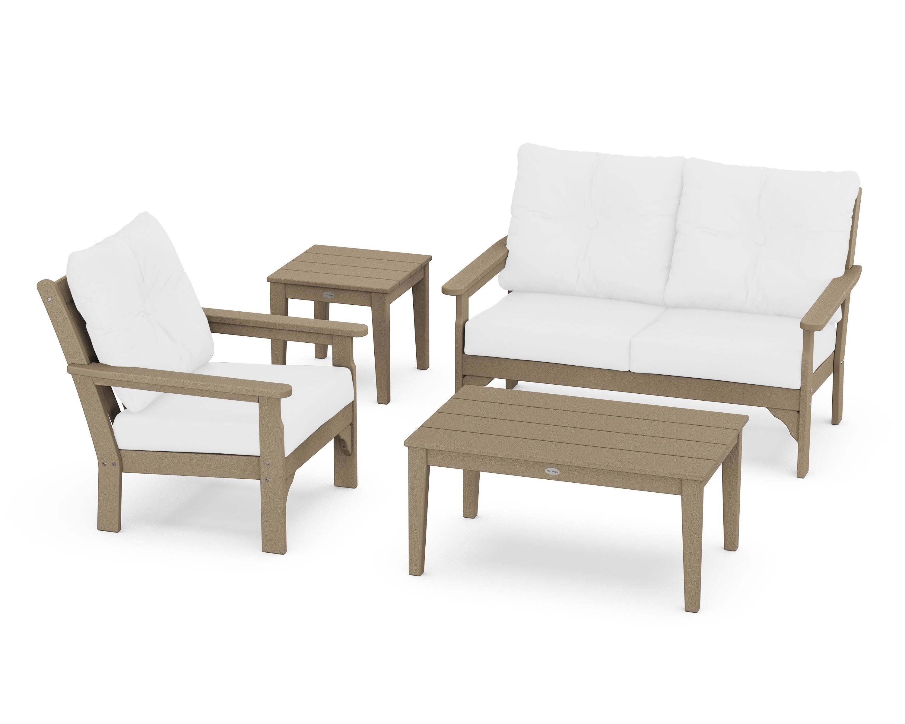 Vineyard 4-Piece Deep Seating Set in Vintage Sahara / Natural